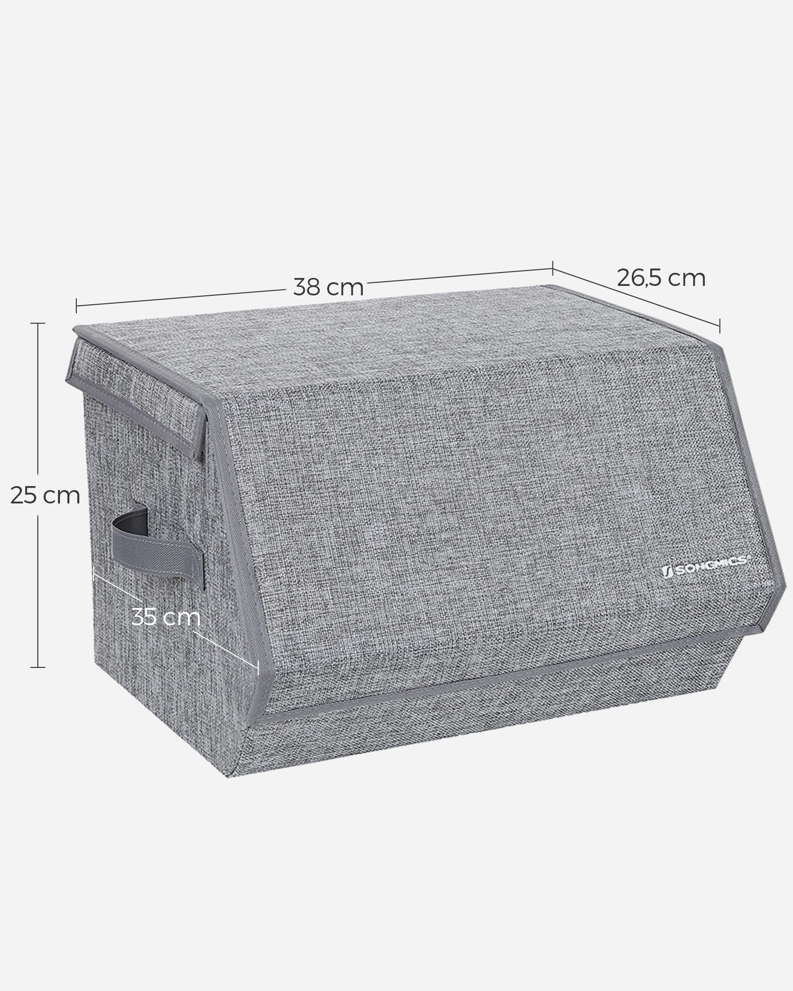 songmics-aufbewahrungsbox-2er-set-faltbar-38-x-26-5-cm-grau-beige image 5