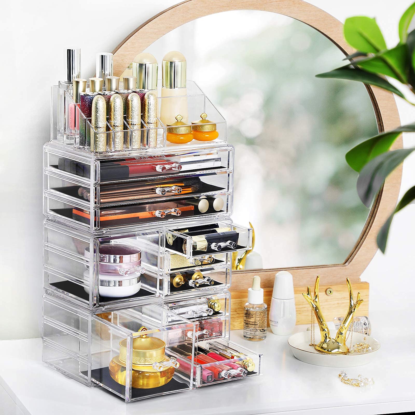 songmics-make-up-organizer-xxl-4in1-jka017tp-transparent-11-schubladen-15-f-cher image 3