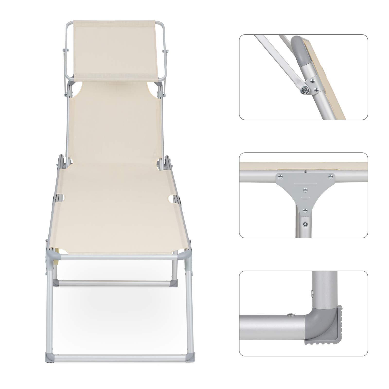 songmics-sonnenliege-gcb26be-mit-dach-65-x-200-x-48-cm-beige-bis-150-kg image 6