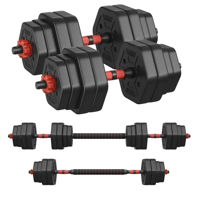 songmics-hantelset-30-kg-hexagon-kurzhantelset-mit-verbindungsstange image 1