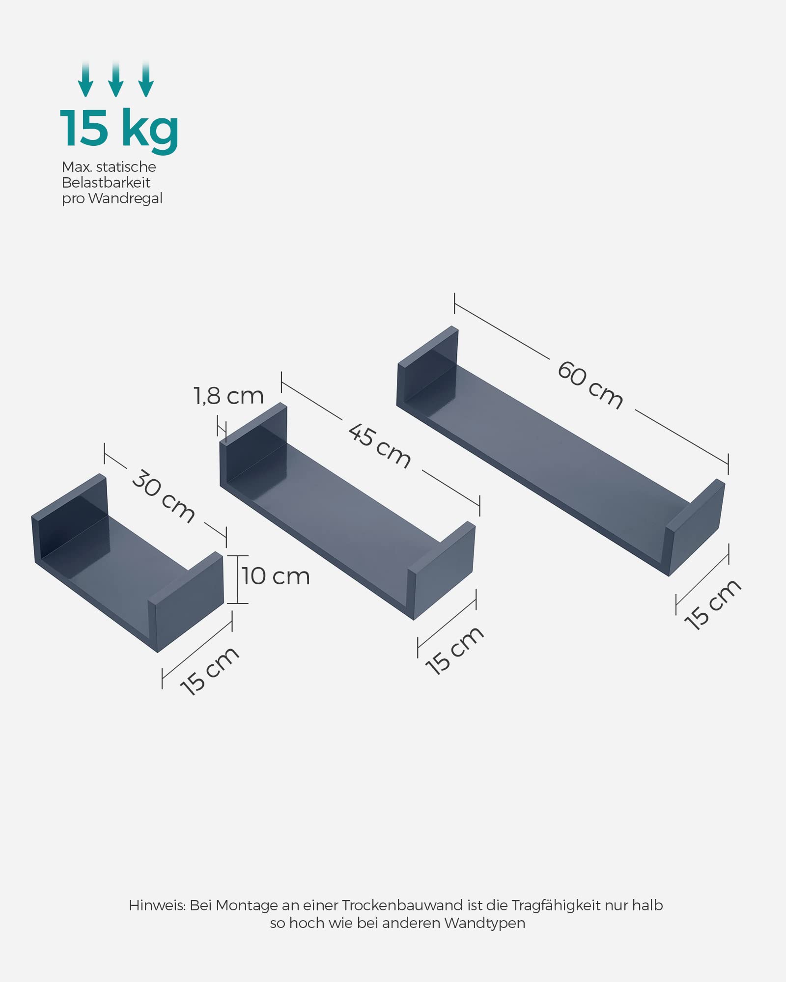 songmics-h-ngeregal-lws66gy-3er-set-u-form-grau-gl-nzend-30-45-60-cm image 3