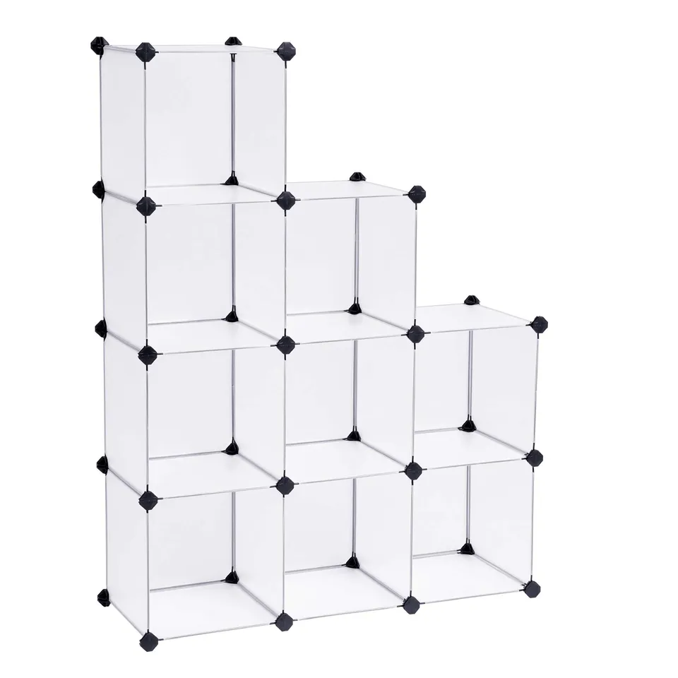 songmics-kunststoffschrank-steckregal-lpc115s-wei-93-x-31-x-123-cm image 1