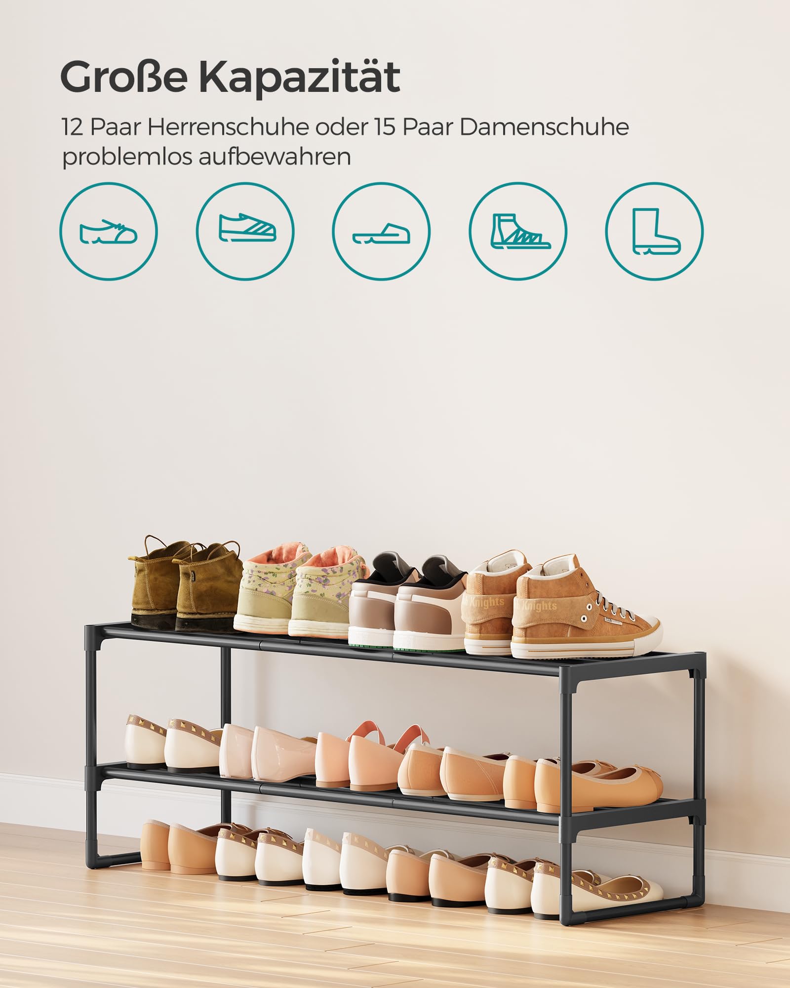 songmics-schuhregal-lsa12bkv2-2-ebenen-metall-30-x-92-x-34-cm-schwarz image 5