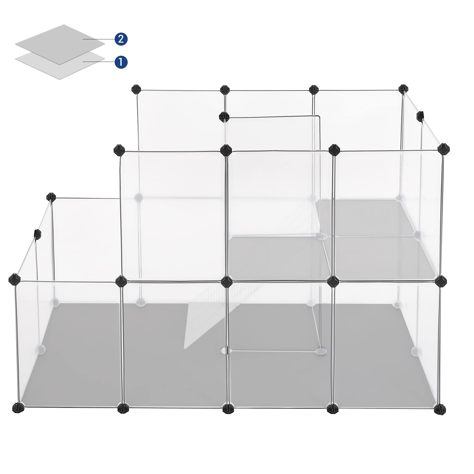 songmics-laufgitter-lpc03w-f-r-meerschweinchen-modular-transparent-143-x-73-x-93 image 3