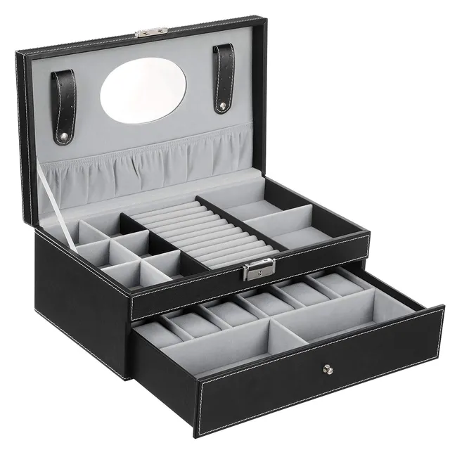 songmics-uhrenbox-jwb11b-schmuckk-stchen-f-r-6-uhren-mit-schublade image 1