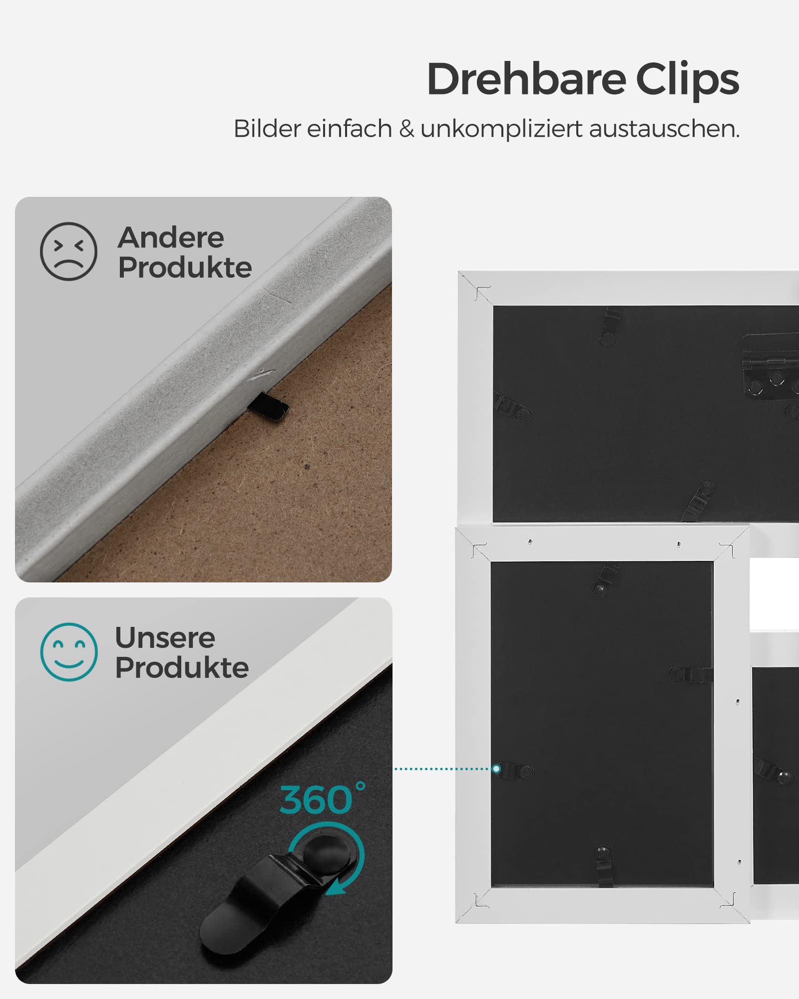 songmics-bilderrahmen-collage-rpf25wt-4x-10x15-cm-wandmontage-wei-mit-glas image 5