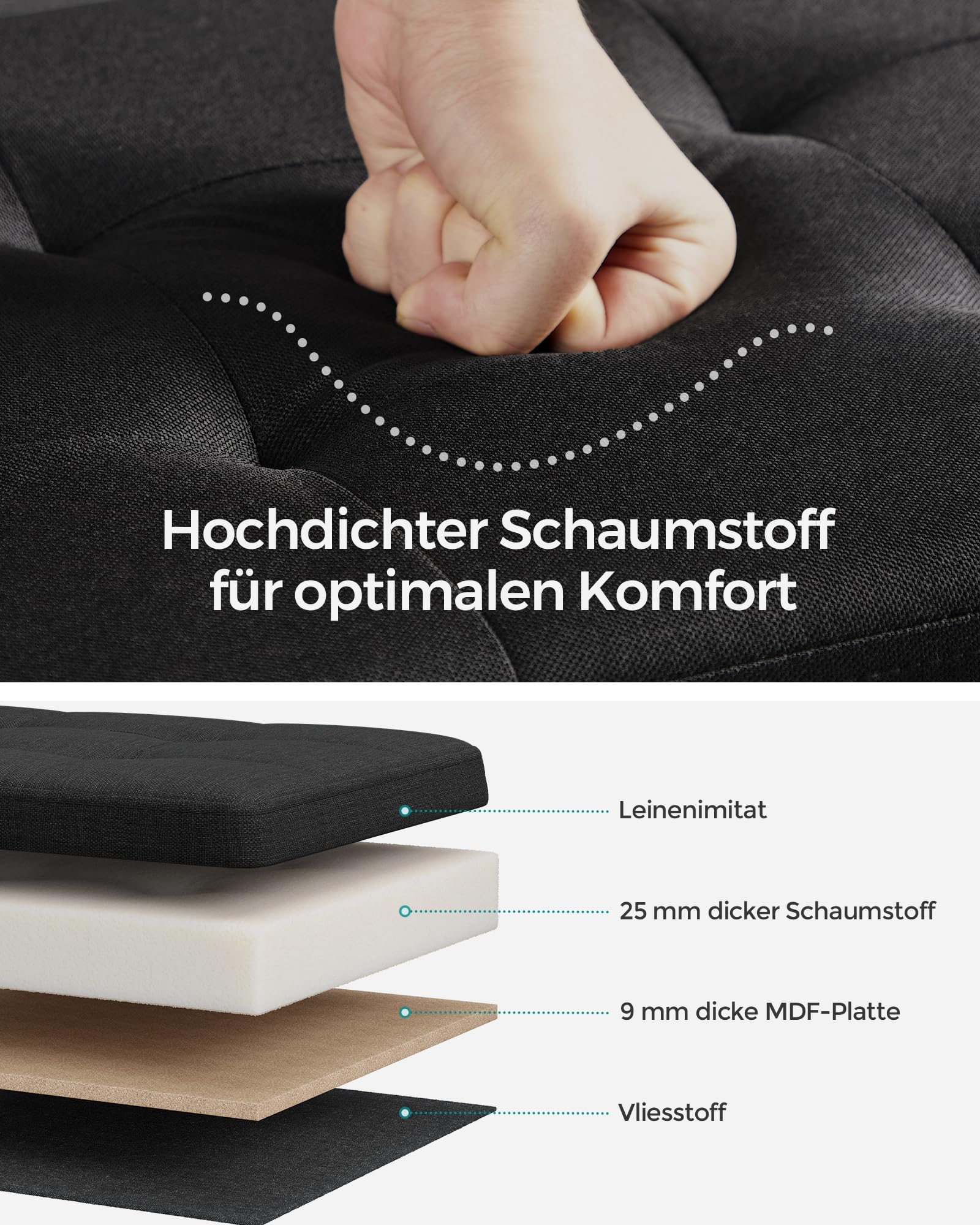 songmics-sitzhocker-mit-stauraum-76-cm-klappbar-tintenschwarz-89-liter-bis-300-k image 4