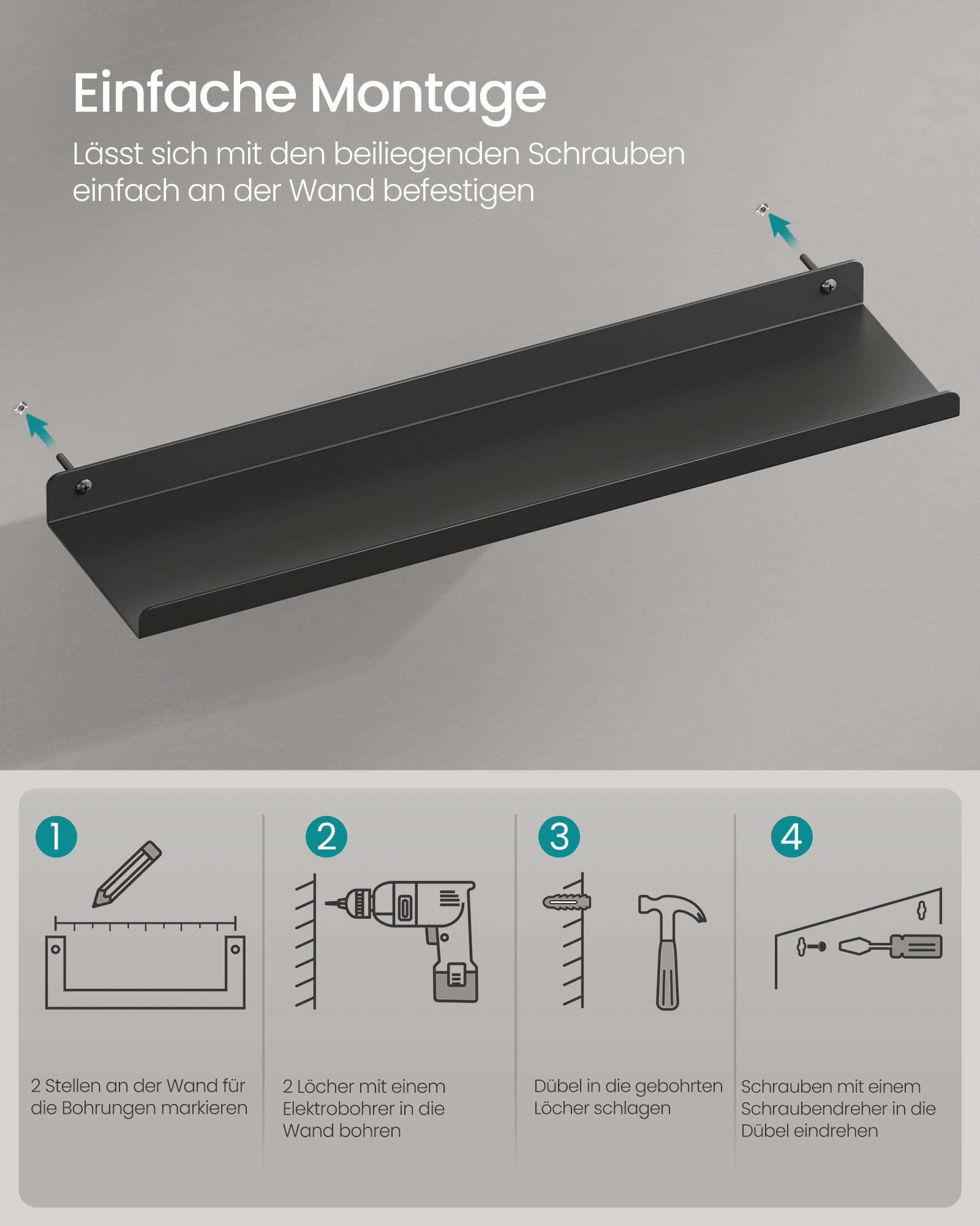songmics-custos-wandregal-metall-3er-set-schwarz image 6