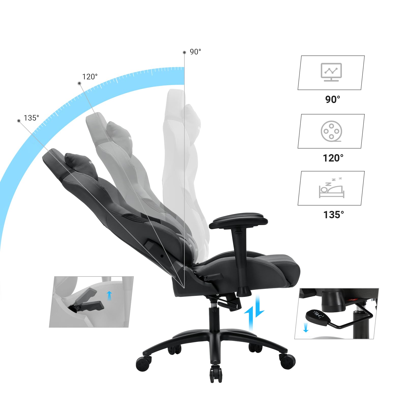 songmics-b-rostuhl-gaming-stuhl-rcg13g-grau-schwarz-ergonomisch-150-kg image 4
