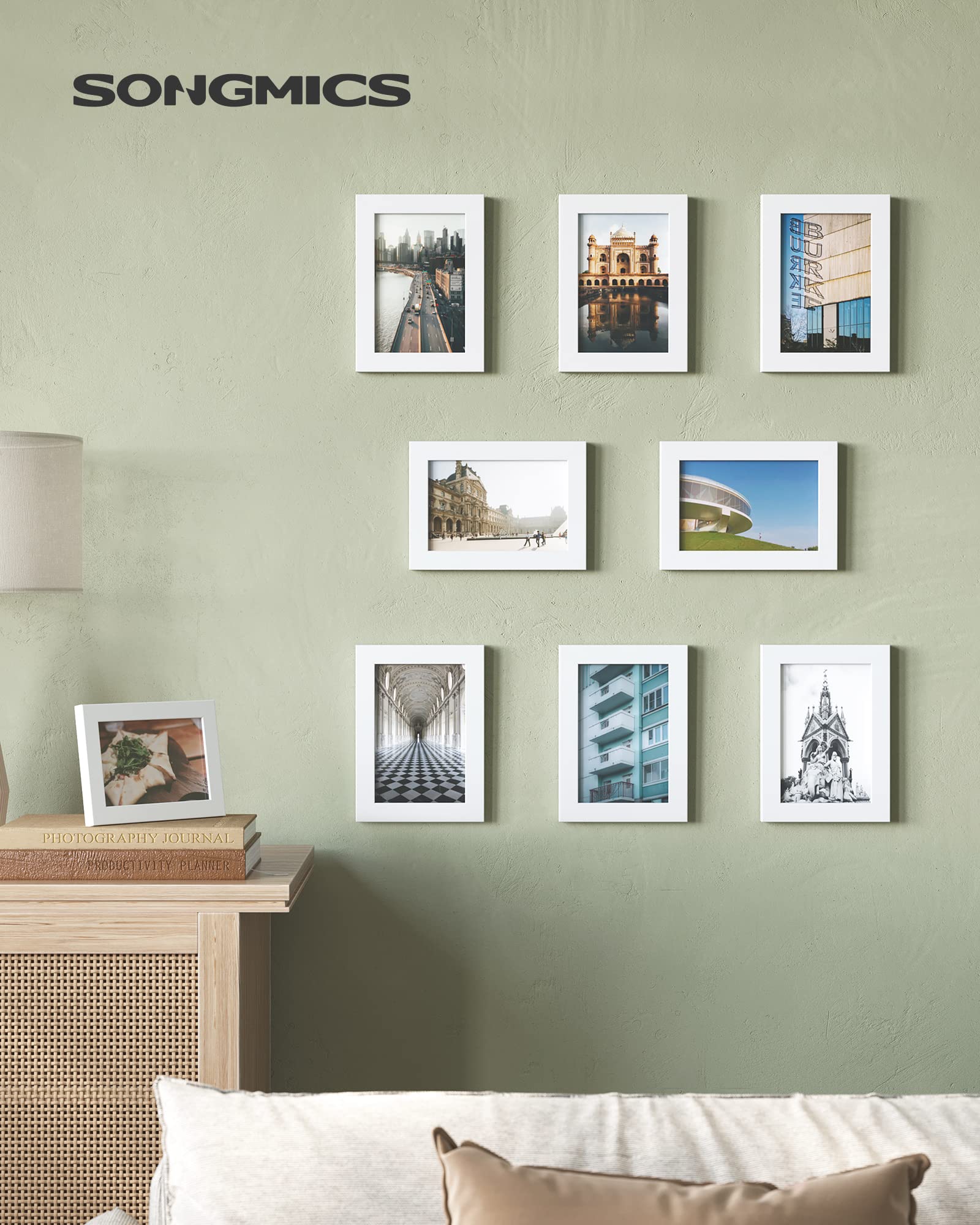 songmics-rpf35wt-bilderrahmen-set-5er-10x15-cm-wei-mit-glas image 2
