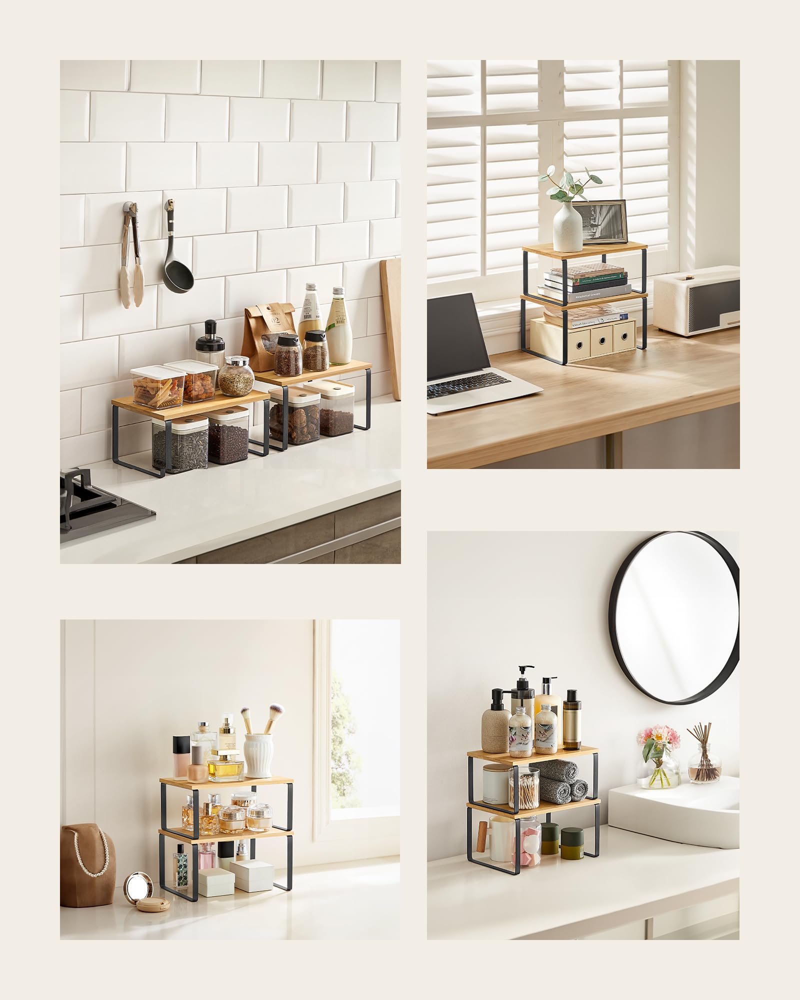 songmics-kcs10nb-gew-rzregal-4er-set-stapelbar-tintenschwarz-naturbeige image 7