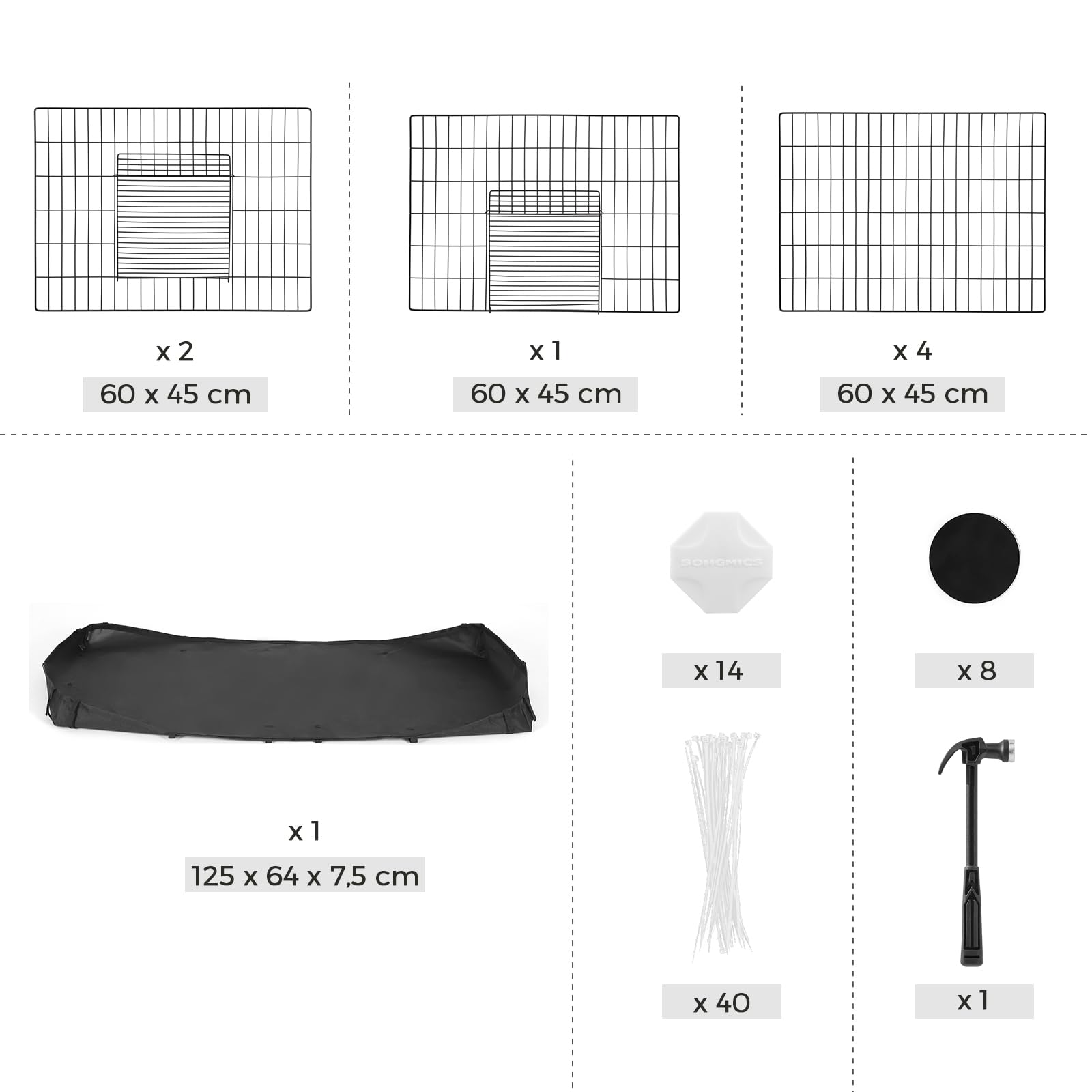 songmics-kleintiergehege-meerschweinchen-123x63x46-schwarz-lpi07h image 8