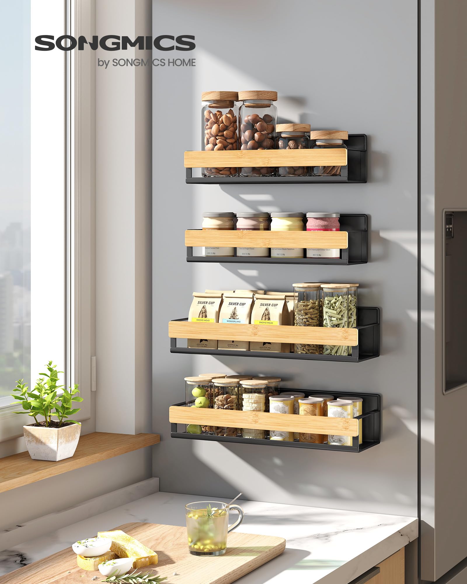 songmics-gew-rzregal-magnetisch-kcs062bh01-4er-set-tintenschwarz-naturbeige-ohne image 2