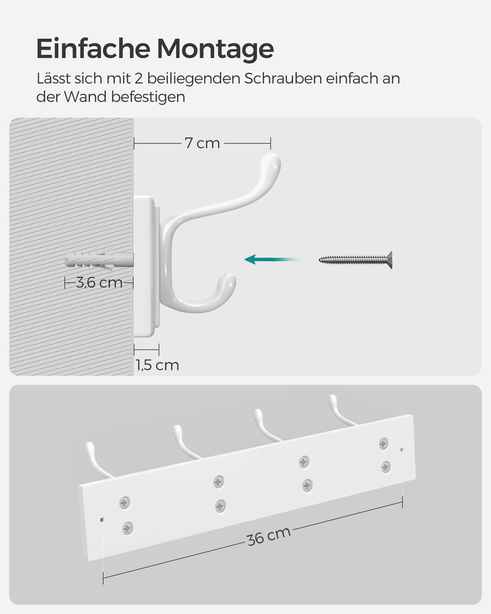 songmics-wandgarderobe-lhr23wt-garderobenleiste-mit-4-doppelhaken-hellwarmwei image 7
