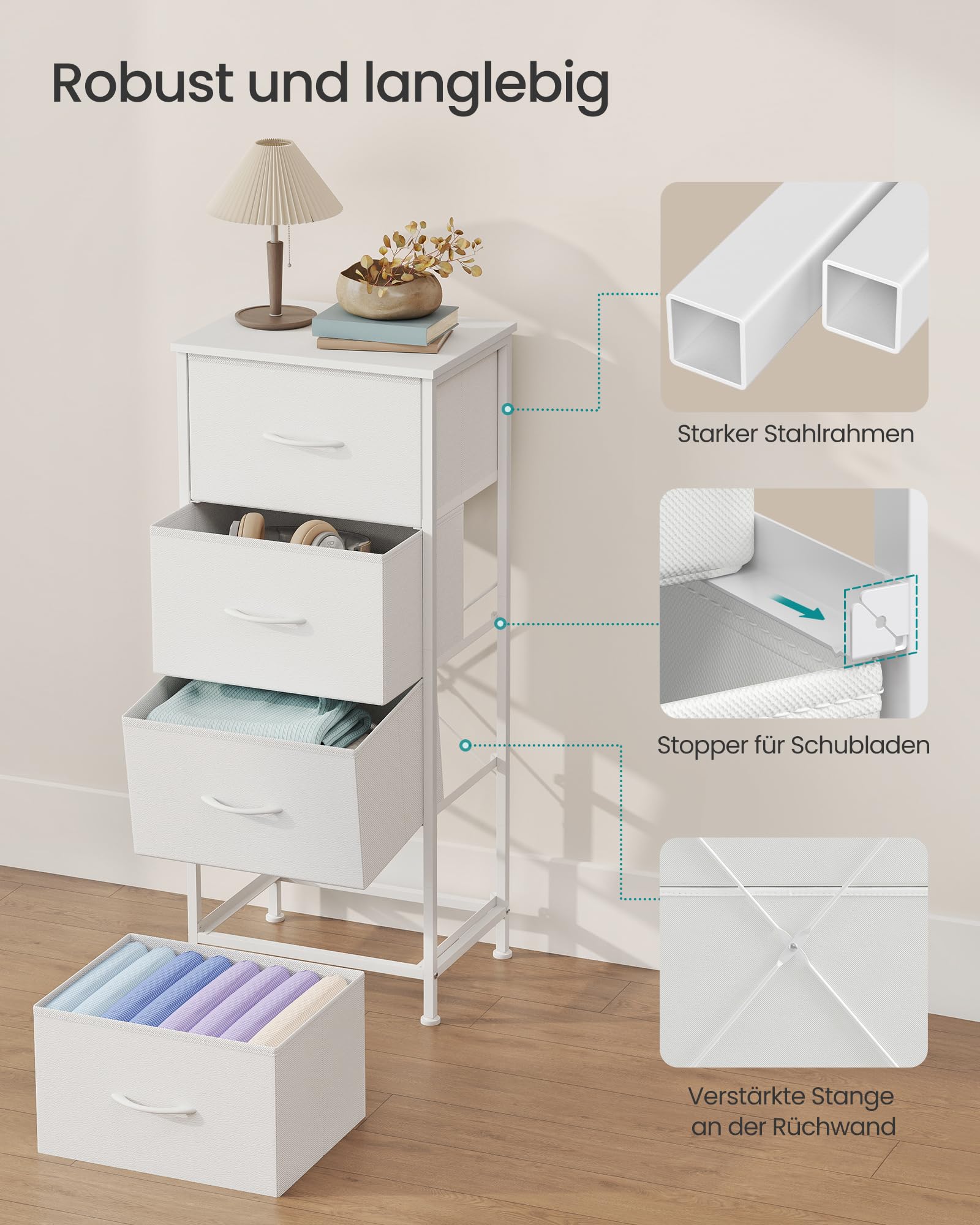 songmics-bellah-kommode-lgs314wh01-mit-4-schubladen-wolkenwei-schneewei image 6