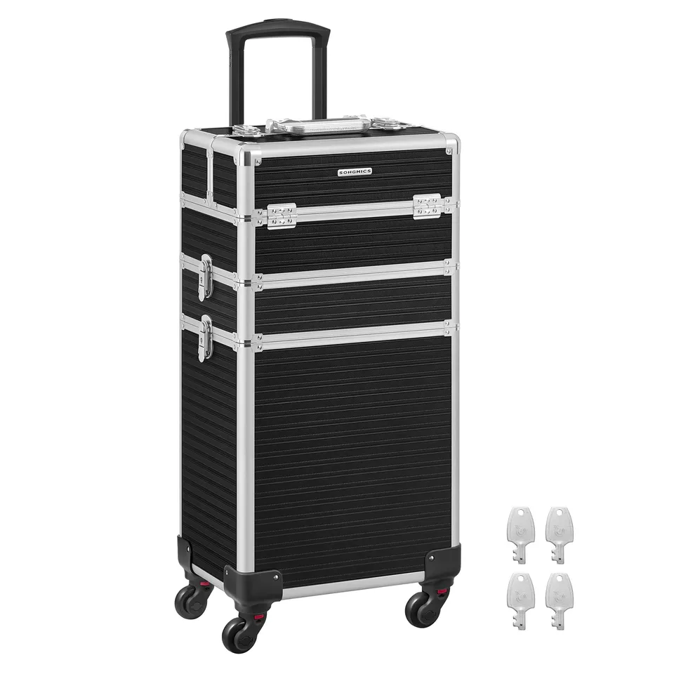 songmics-kosmetikkoffer-jhz014b01-trolley-3-in-1-70-5-cm-schwarz image 1