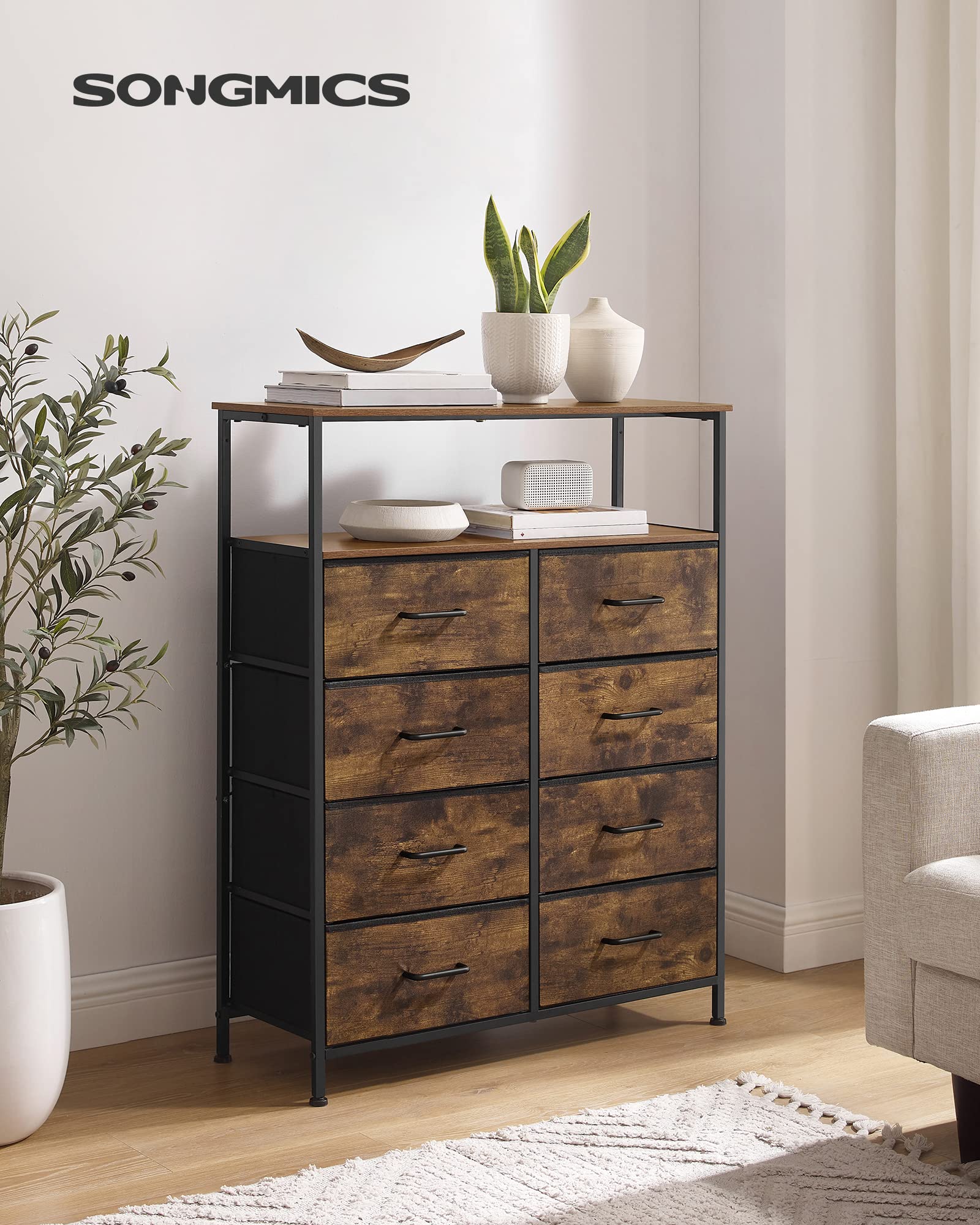 songmics-kommode-8-stoffschubladen-vintagebraun-schwarz-lts224b01 image 8
