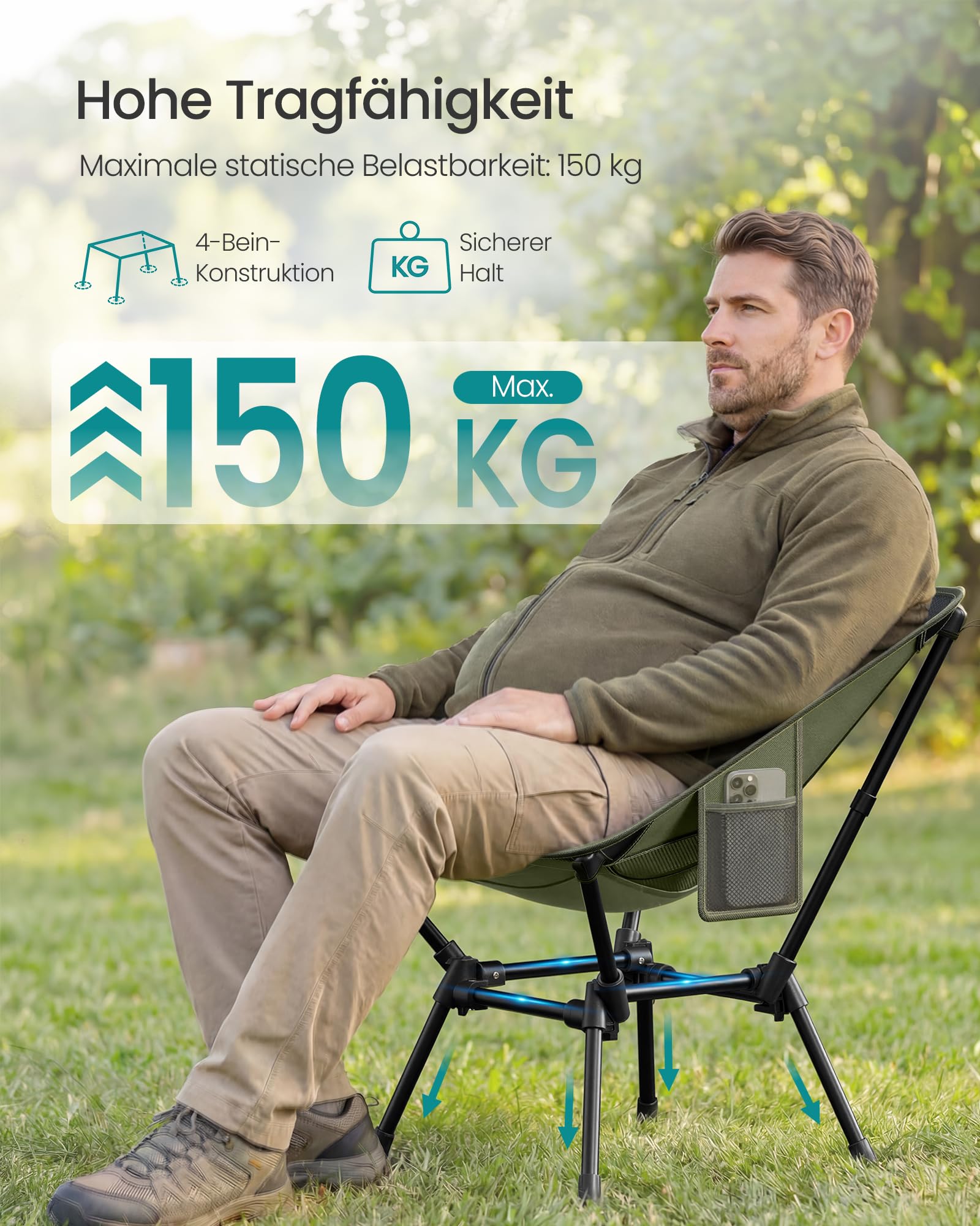 songmics-campingstuhl-klappbar-h-henverstellbar-stahl-bis-150-kg-mit-2-seitentas image 4