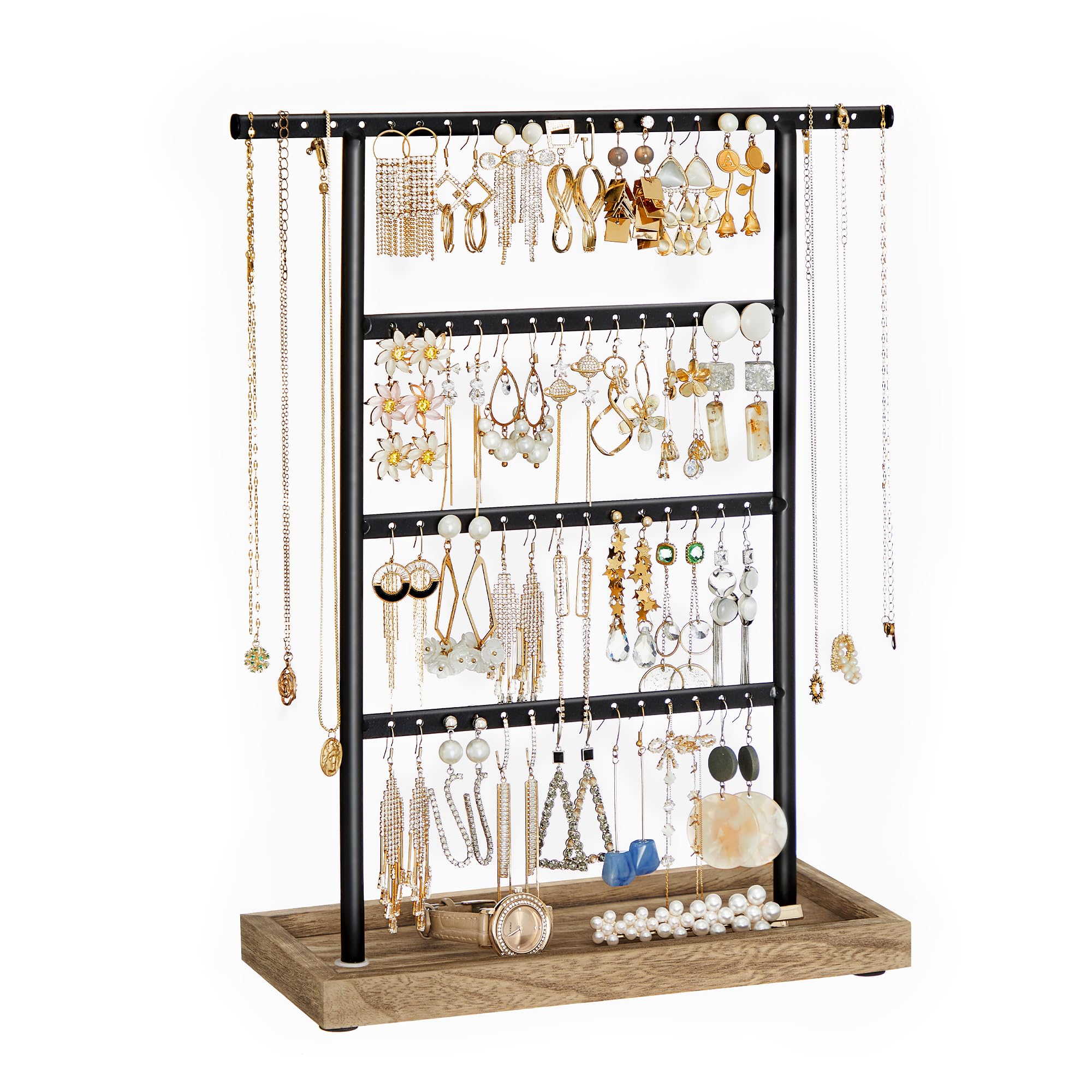 songmics-schmuckst-nder-4-stangen-tablett-wei-holz-jjs019w01 image 8