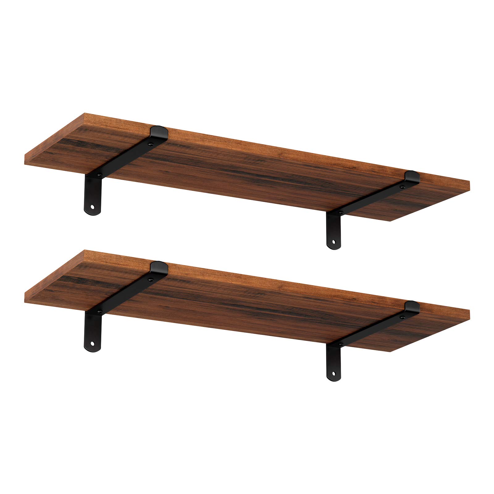 songmics-wandregale-lws04nb-2er-set-schweberegale-60-x-20-x-7-cm-braun-schwarz image 1