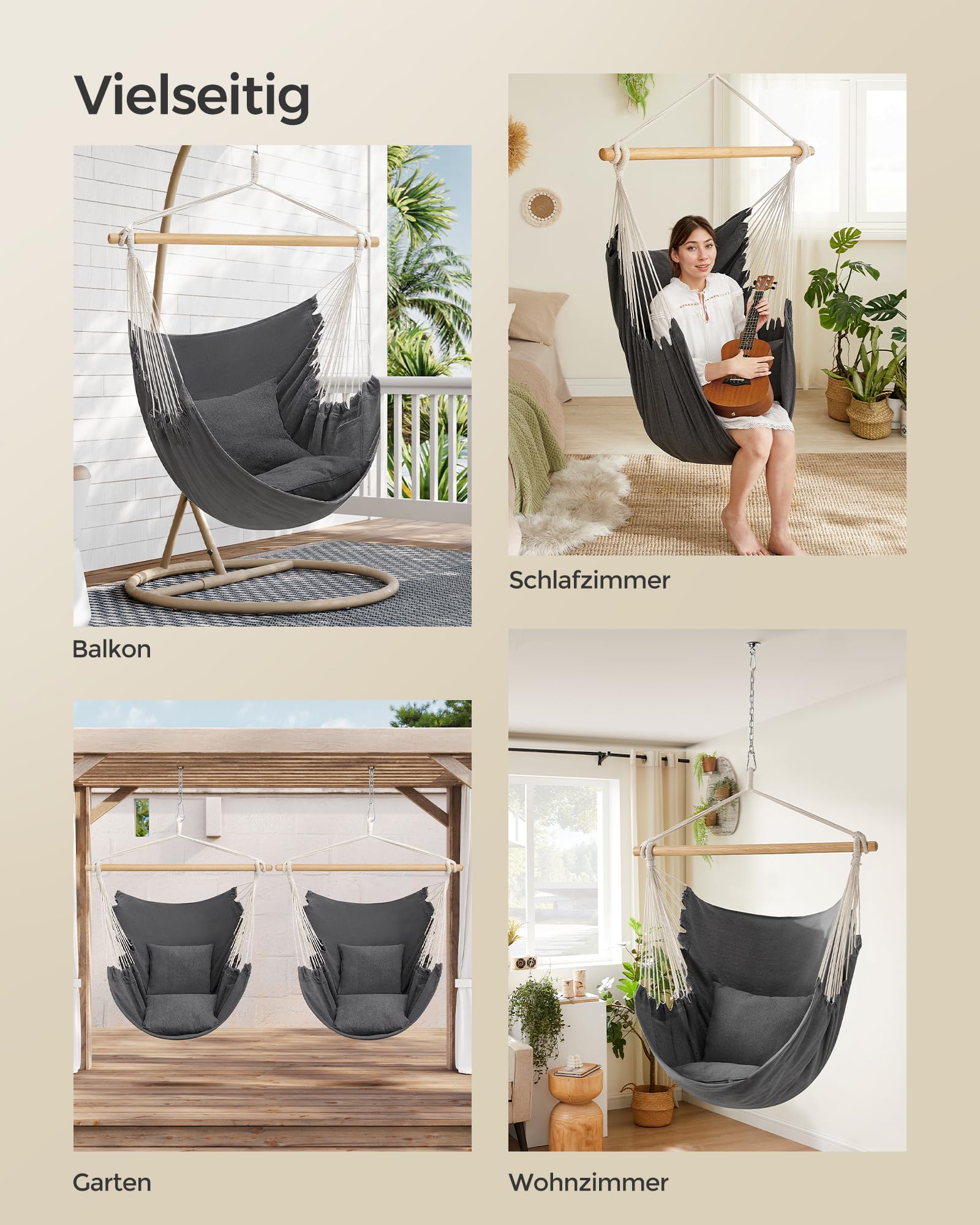 songmics-h-ngesessel-gdc187g02-h-ngestuhl-anthrazitgrau-mit-2-kissen image 6