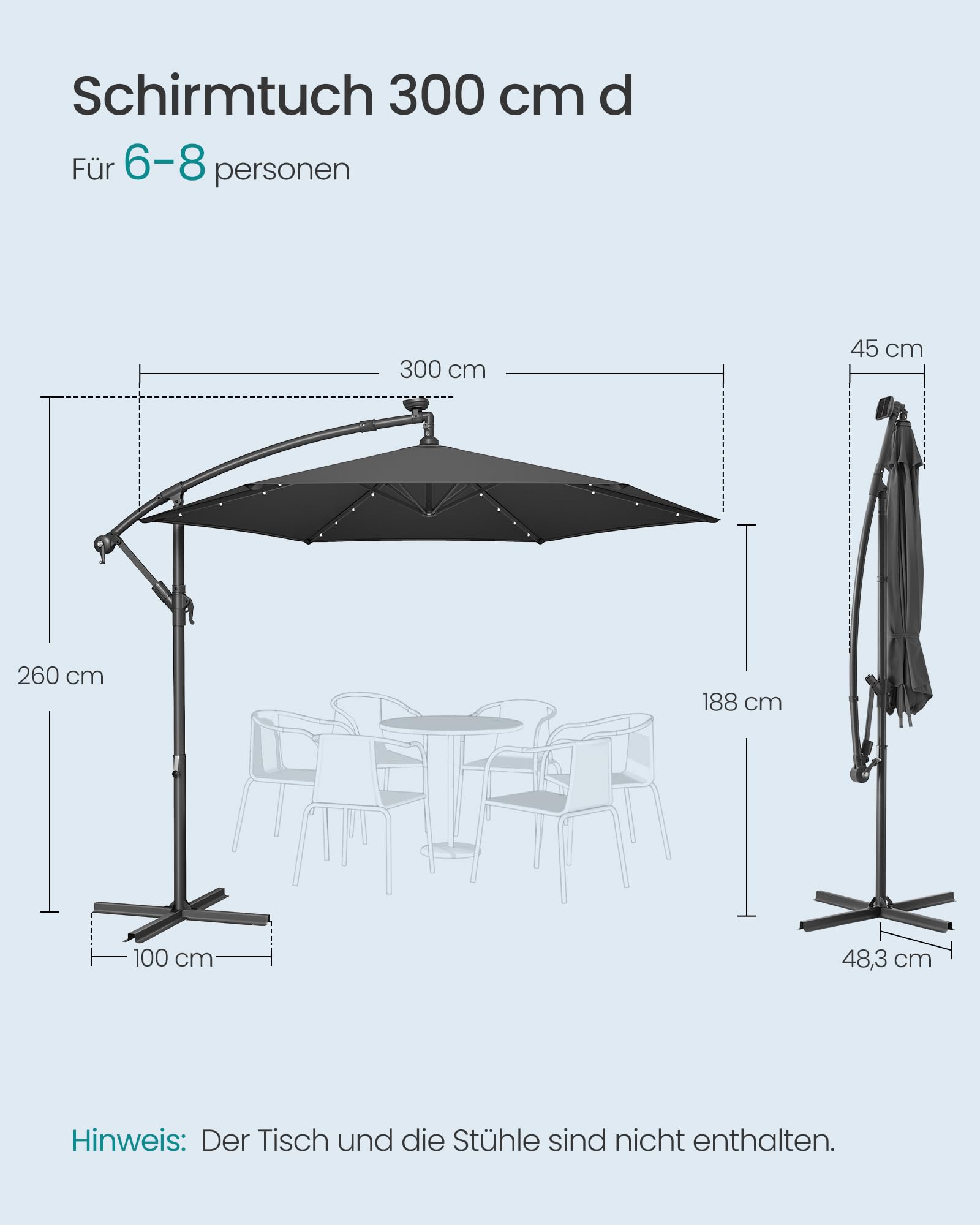 songmics-ampelschirm-300-cm-mit-led-solar-beleuchtung-gpu118g01-grau-mit-st-nder image 6