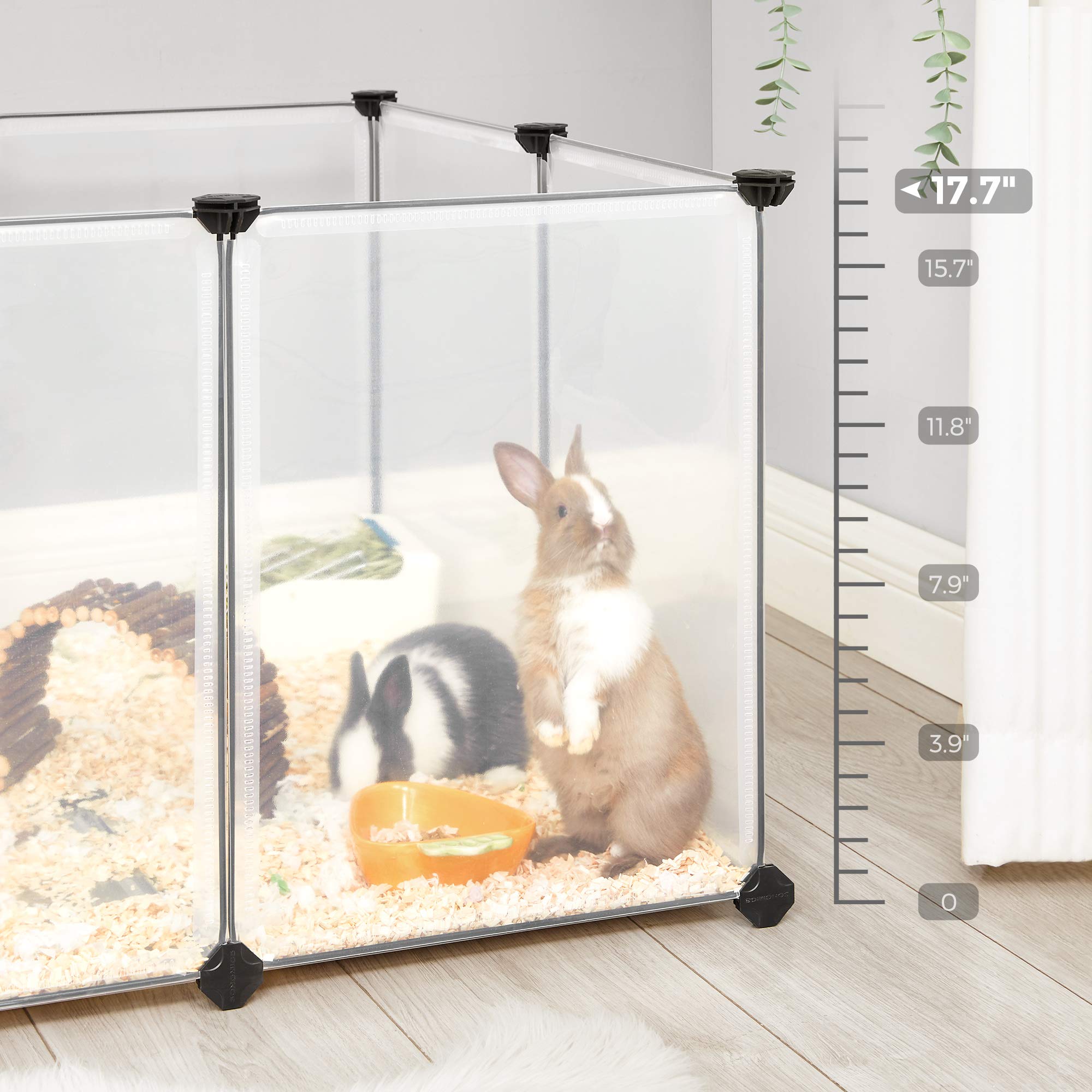 songmics-kleintiergehege-lpc005w01-transparent-143-x-73-x-91-cm image 5