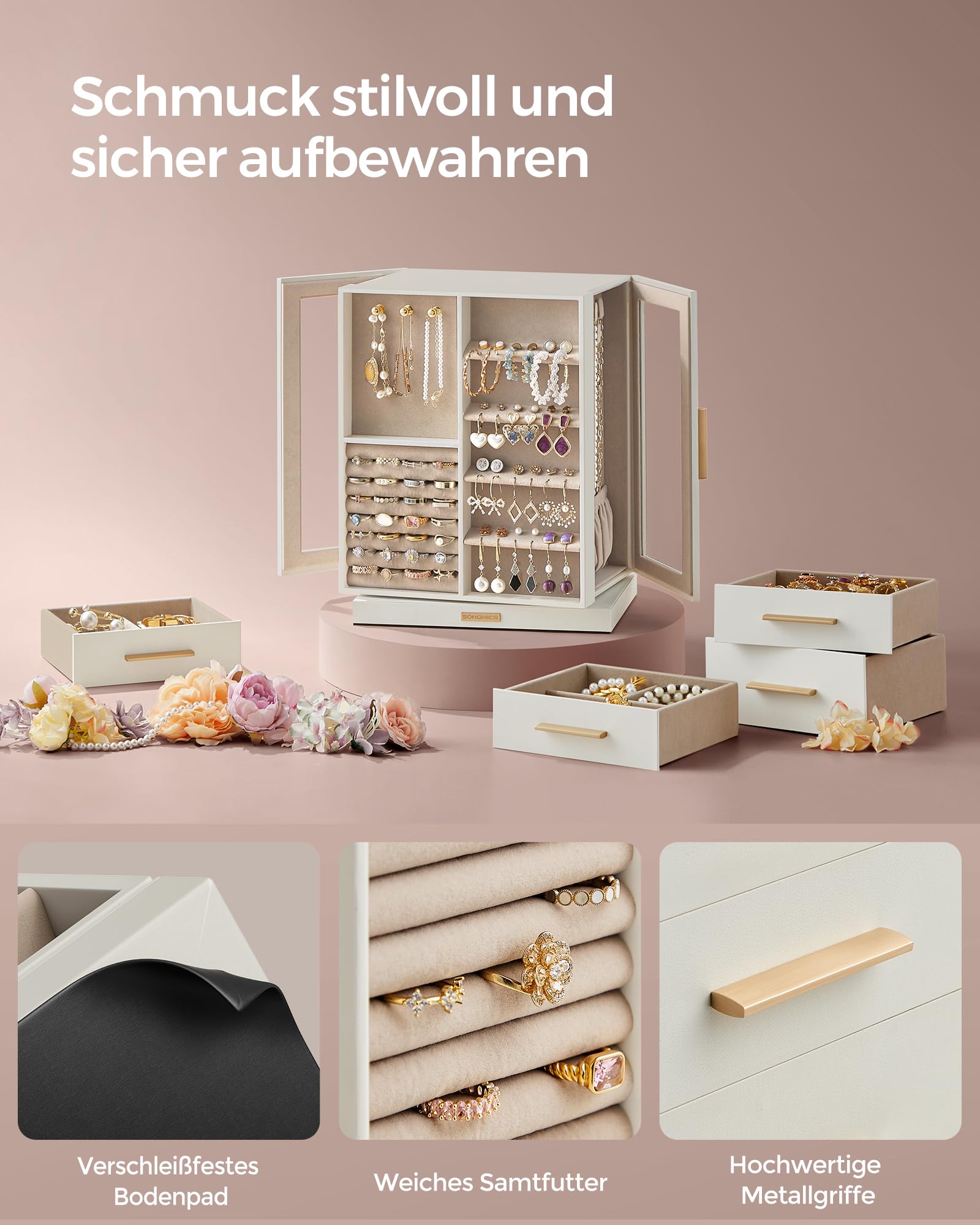 songmics-gisella-schmuckk-stchen-360-drehbar-5-schubladen-wolkenwei-jbc170w01 image 5