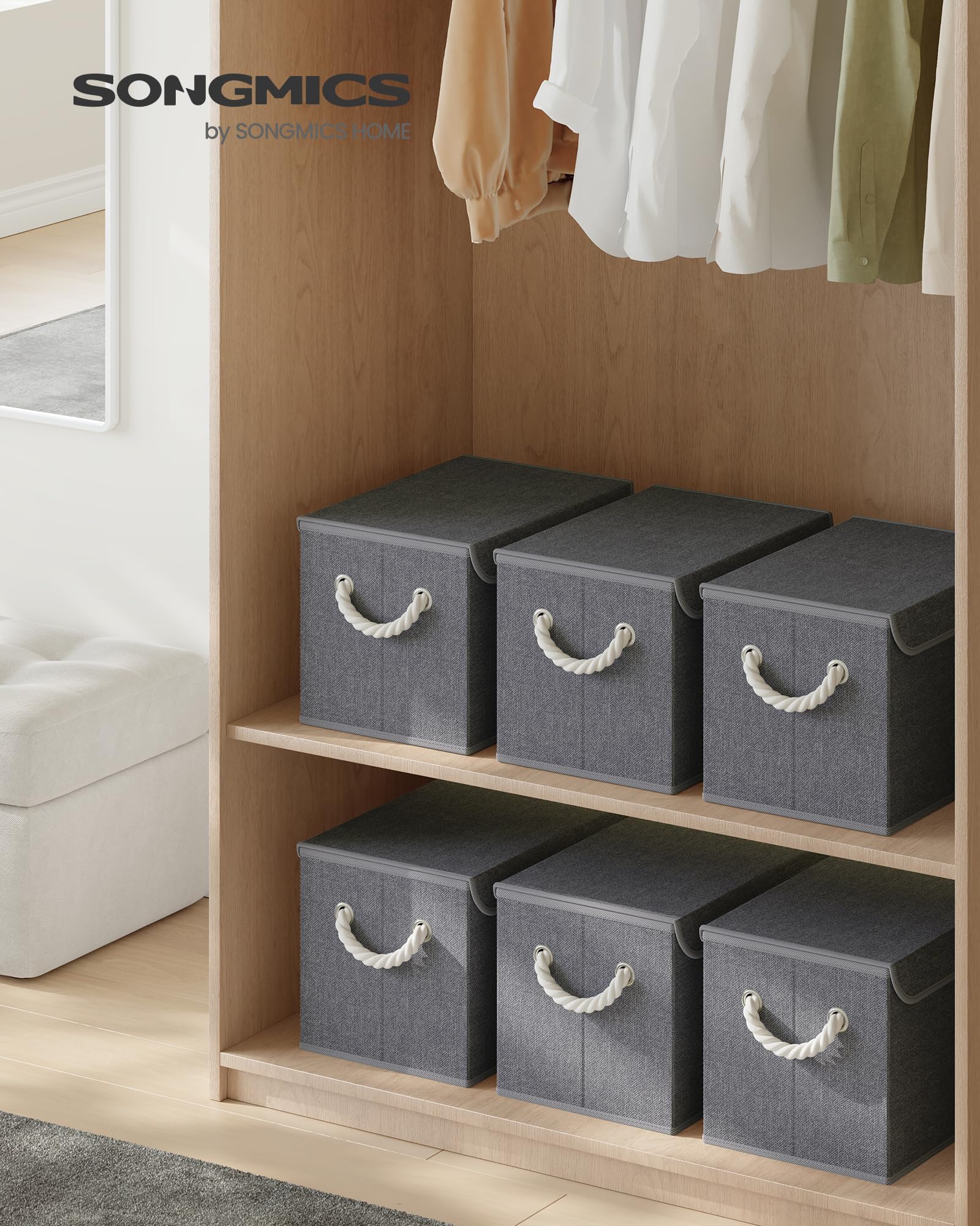 songmics-aufbewahrungsbox-mit-deckel-3er-set-38x25x25-cm-schiefergrau image 2