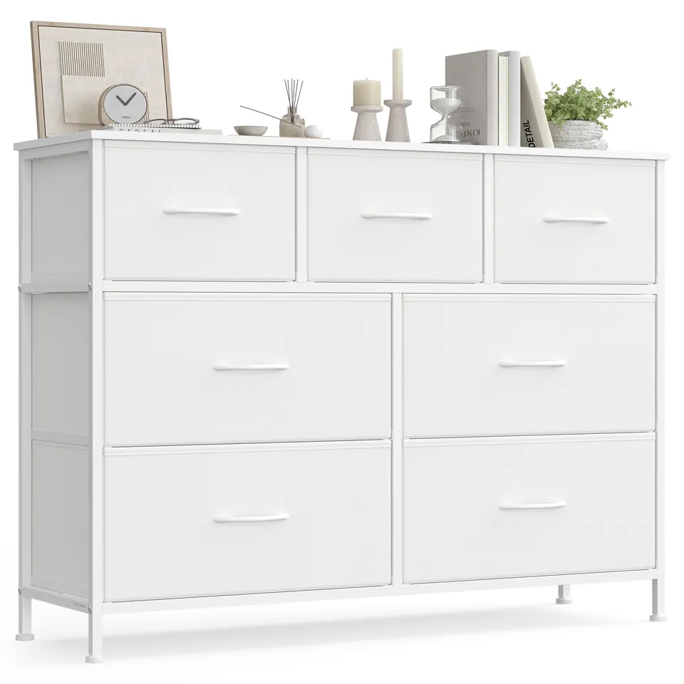 songmics-bellah-lgs323wh01-kommode-7-schubladen-wolkenwei-schneewei image 1