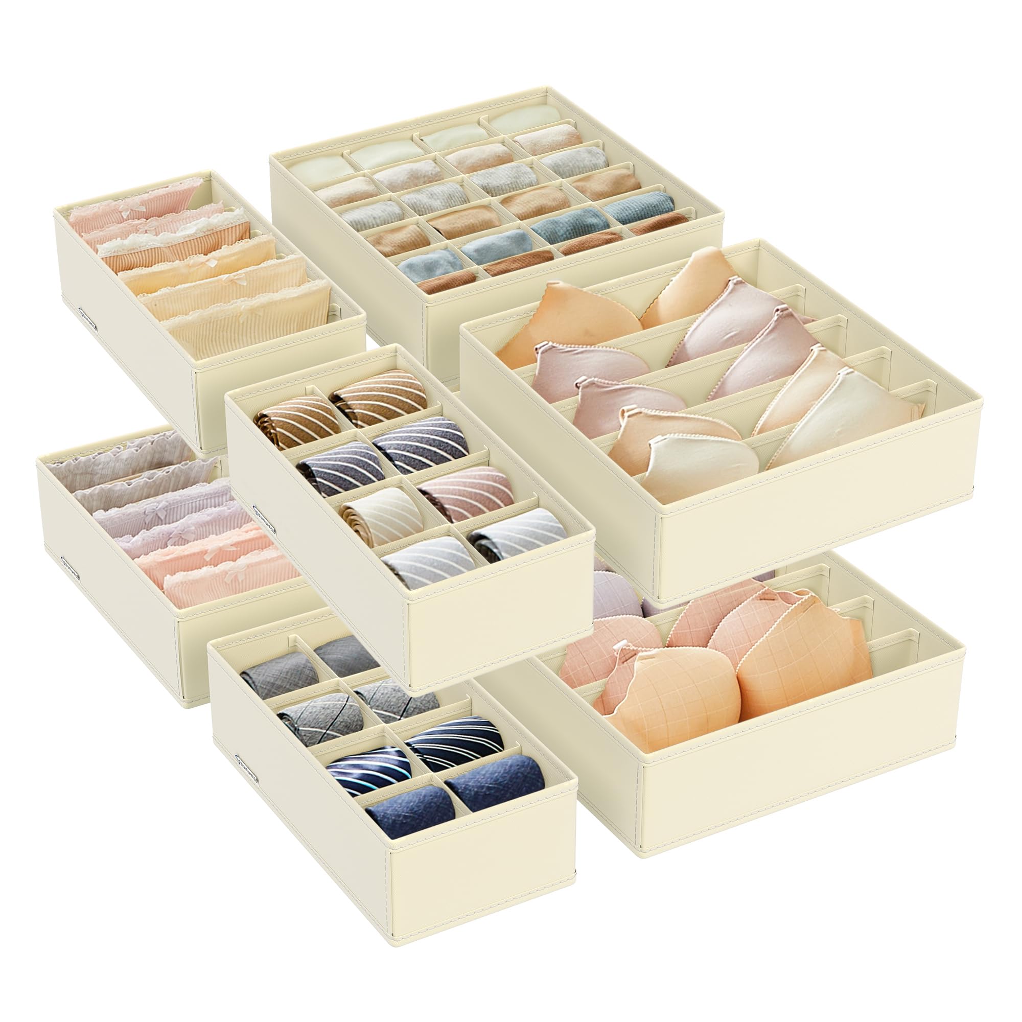 songmics-unterw-sche-organizer-8er-set-faltbar-rosa-rus008p01 image 7
