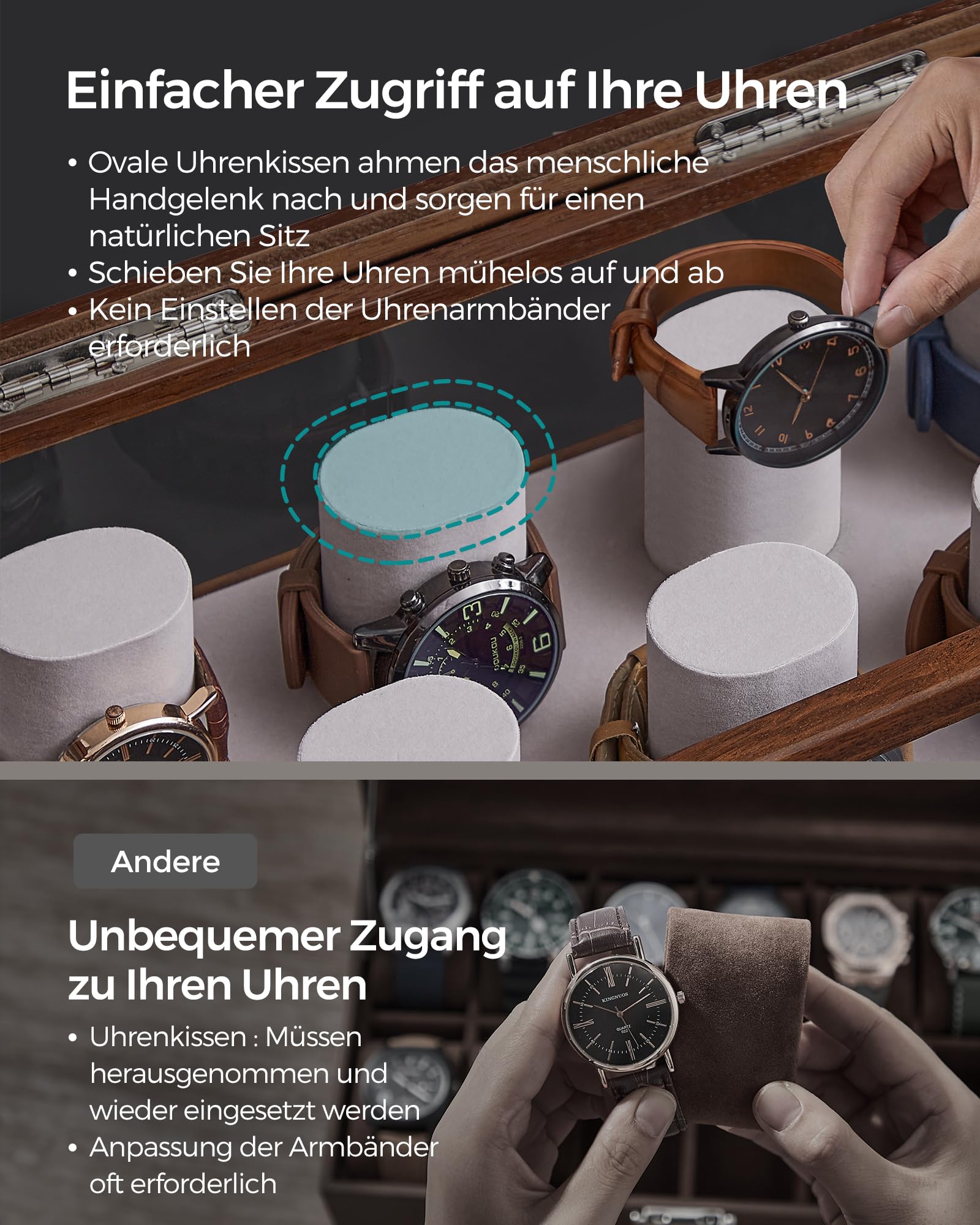 songmics-uhrenbox-2-ebenen-jow007k01-kaffeebraun-uhrenkasten-f-r-7-uhren-mit-acr image 4