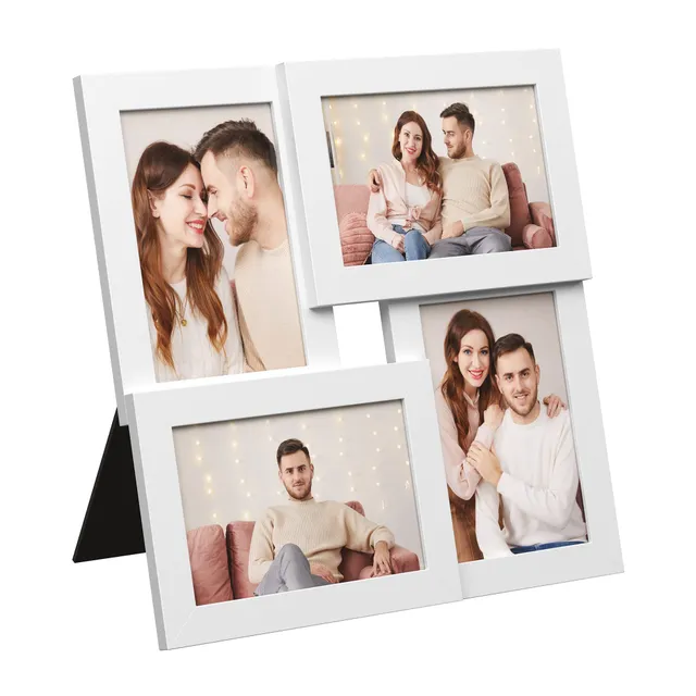 songmics-bilderrahmen-collage-rpf25wt-4x-10x15-cm-wandmontage-wei-mit-glas image 1