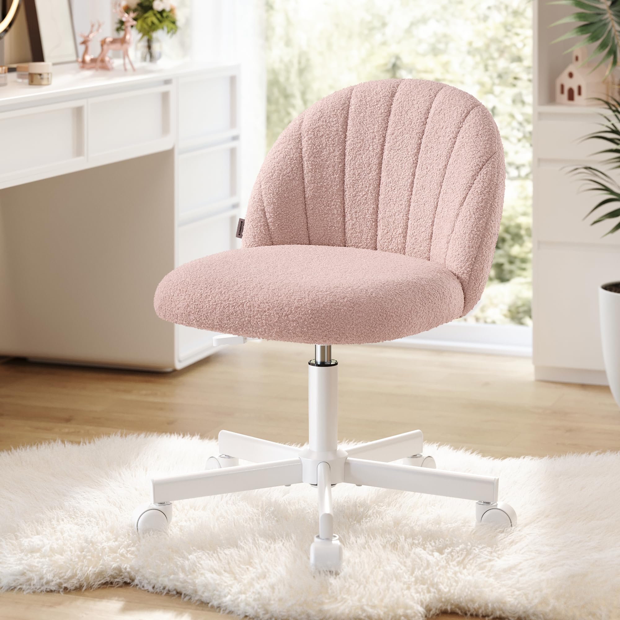 songmics-homeoffice-stuhl-schminkstuhl-fleece-pastellrosa-obg027sa01 image 1