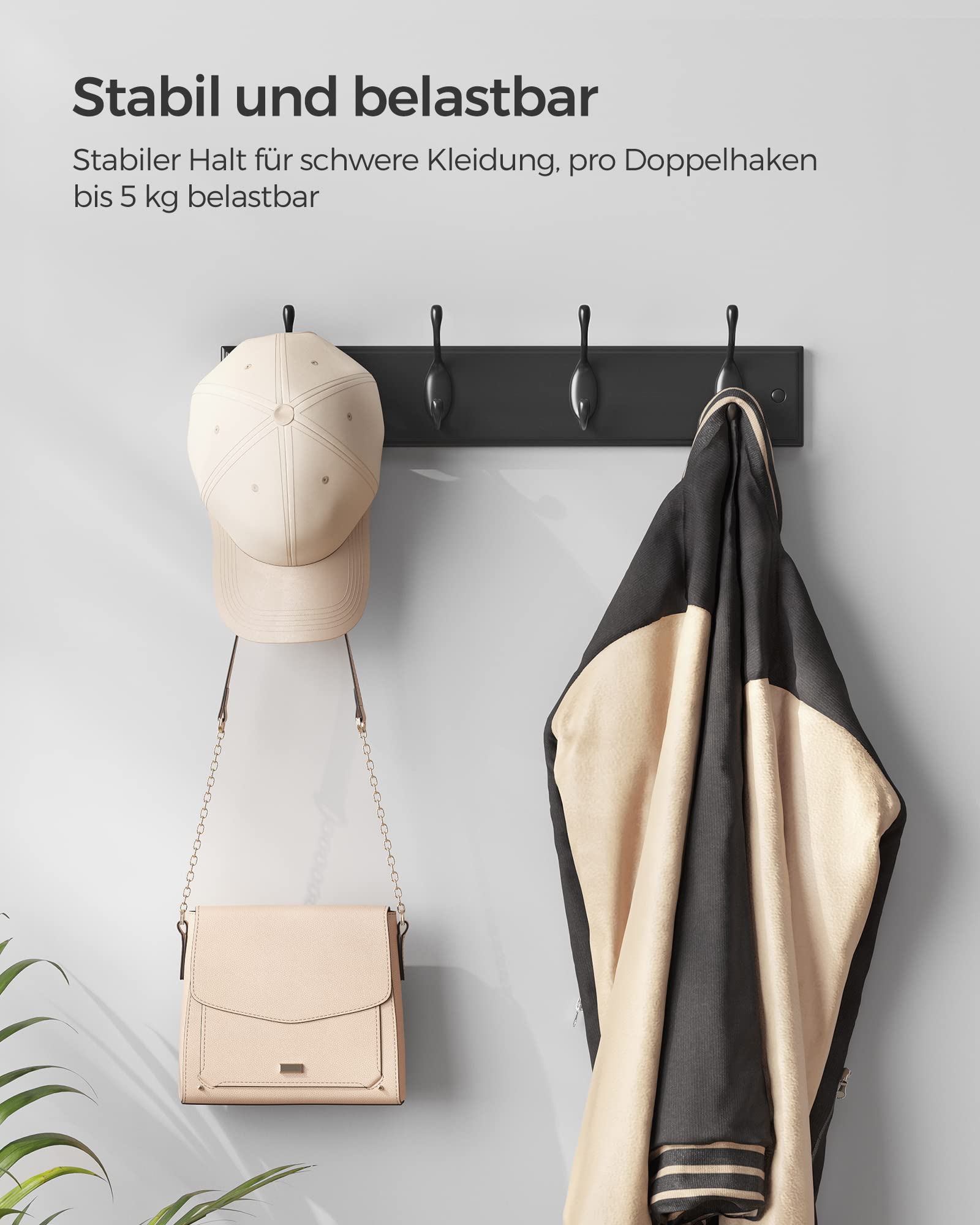 songmics-garderobenleiste-lhr023b01-wandgarderobe-mit-4-doppelhaken-schwarz image 5