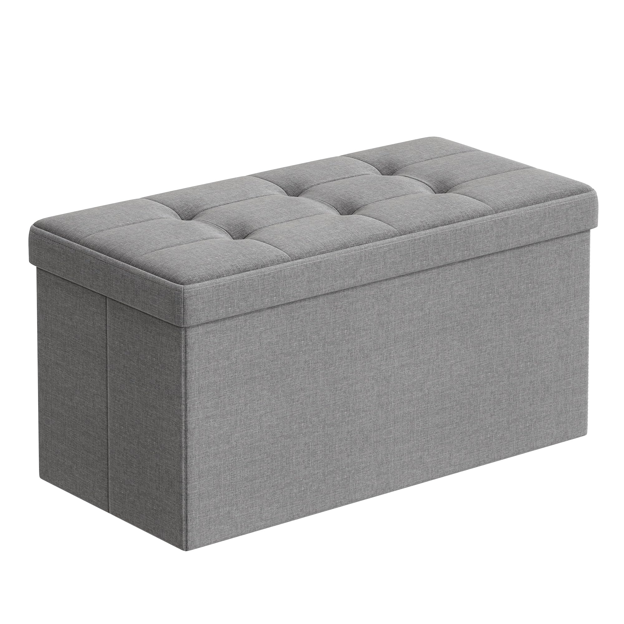 songmics-sitzhocker-mit-stauraum-lsf47g-76-x-38-x-38-cm-89-l-bis-300-kg-aschgrau image 1