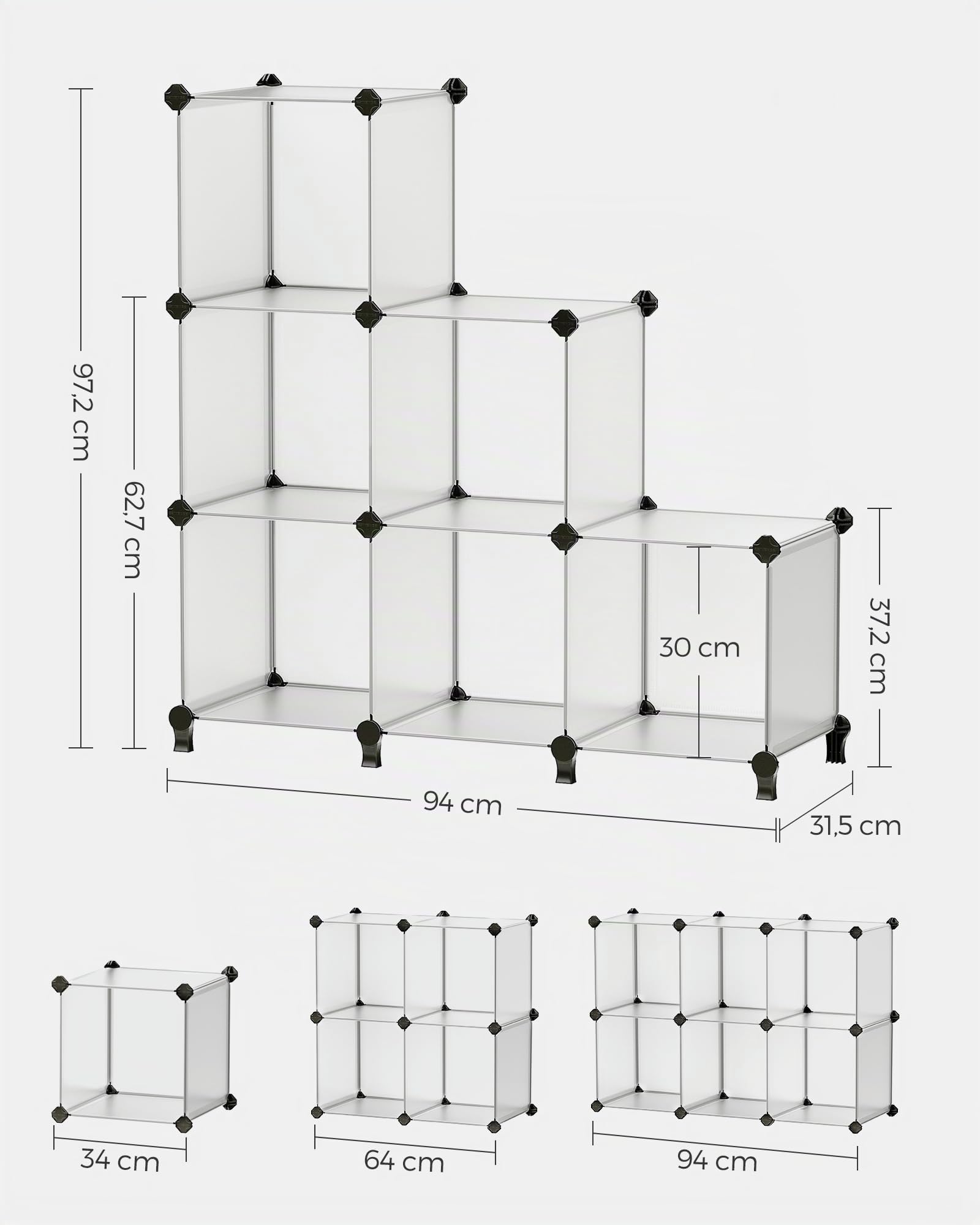 songmics-schuhregal-steckregal-lpc111s-6-w-rfel-wei-31-5-x-64-x-97-2-cm image 3