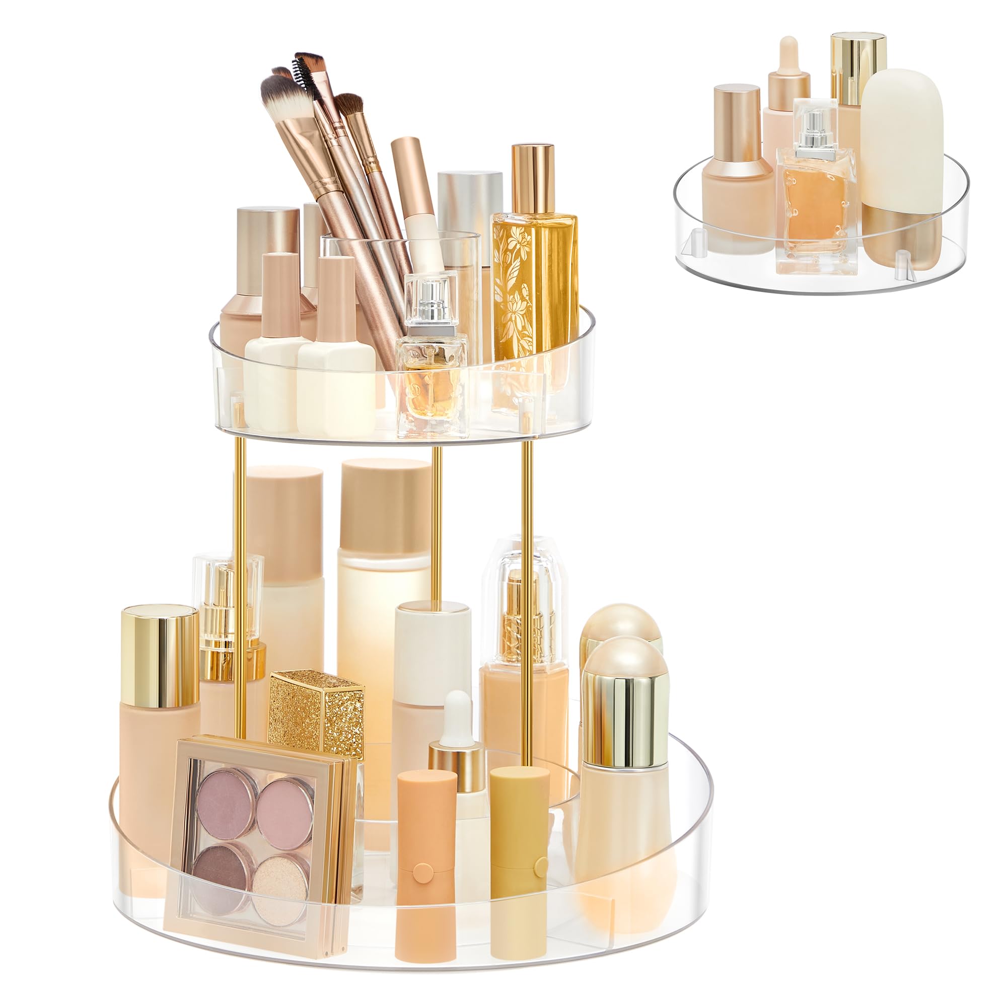 songmics-make-up-organizer-drehbar-jka027w02-2-ebenen-rund-transparent image 1