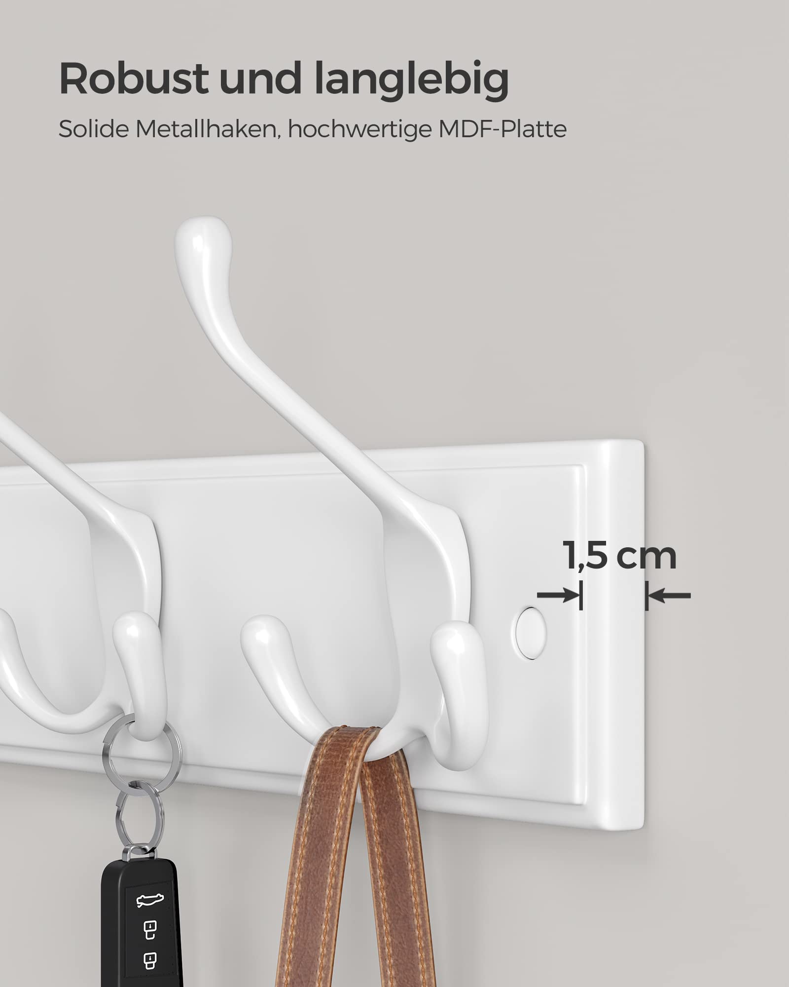 songmics-wandgarderobe-lhr30wt-garderobenleiste-mit-4-dreifach-haken-hellwarmwei image 3