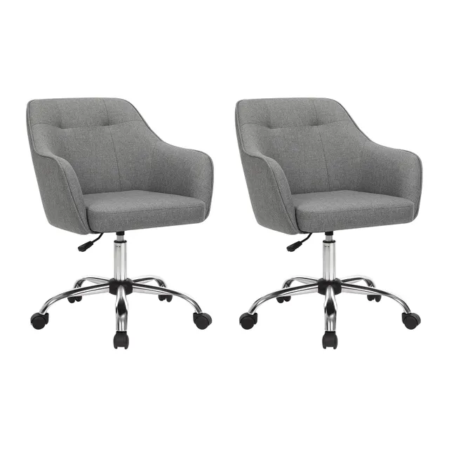 songmics-homeoffice-stuhl-2er-set-drehbar-grau image 1