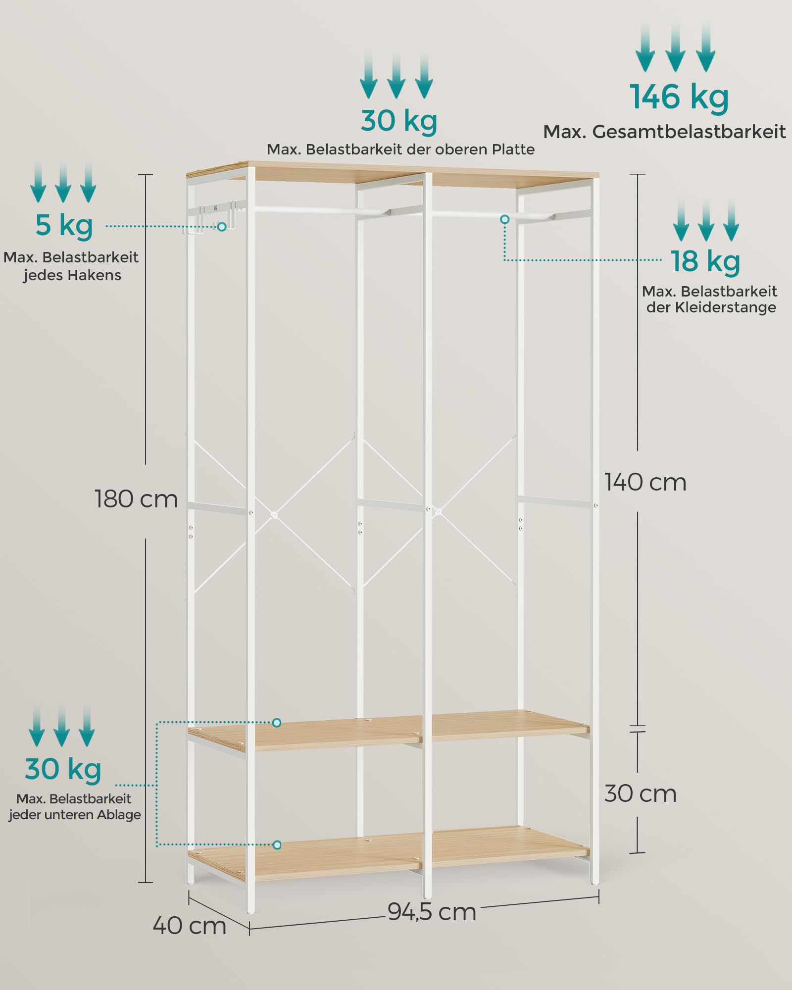 songmics-kleiderschrank-offen-94-5-x-40-x-180-cm-mit-kleiderstange image 6
