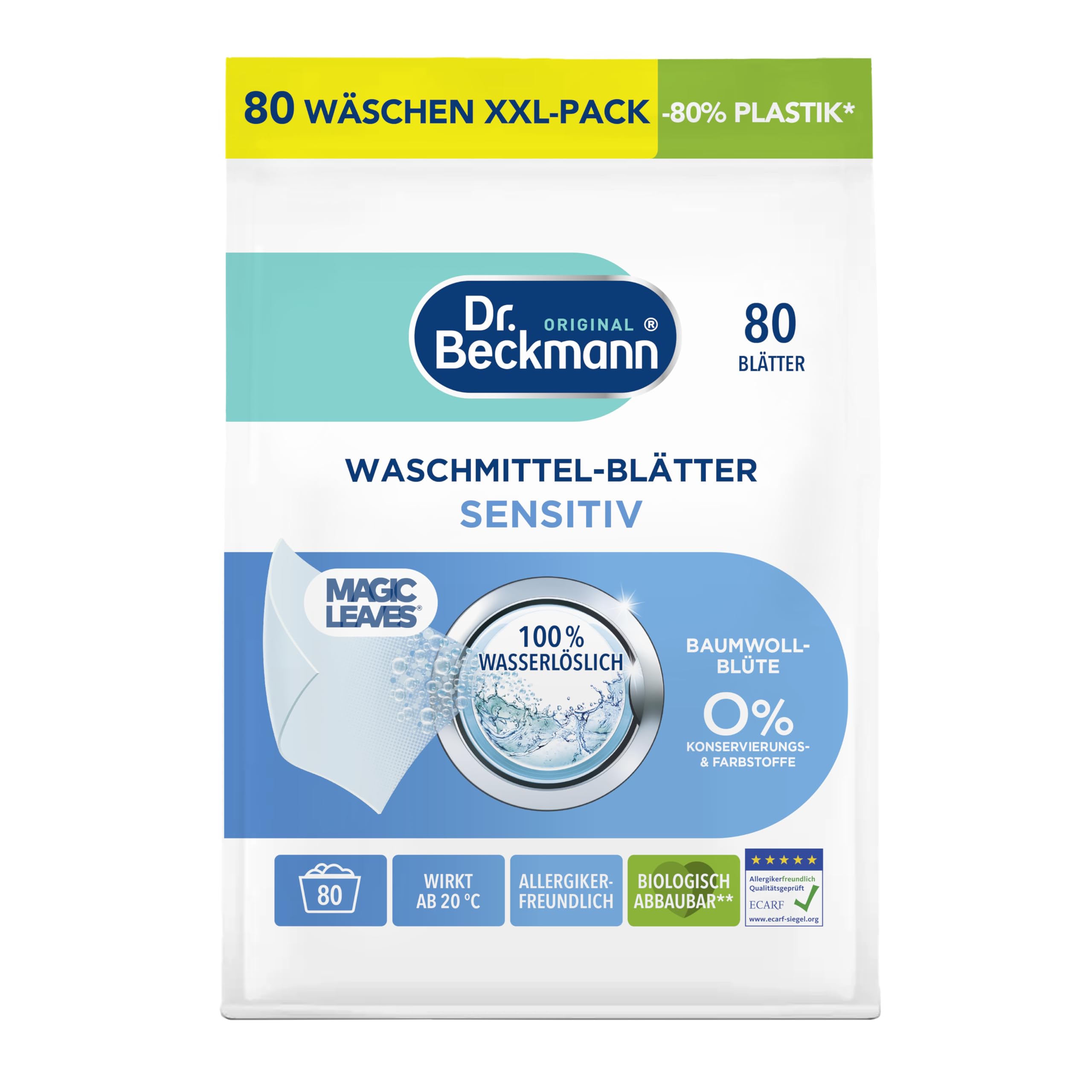 dr-beckmann-magic-leaves-sensitiv-waschmittel-bl-tter-80-bl-tter image 1