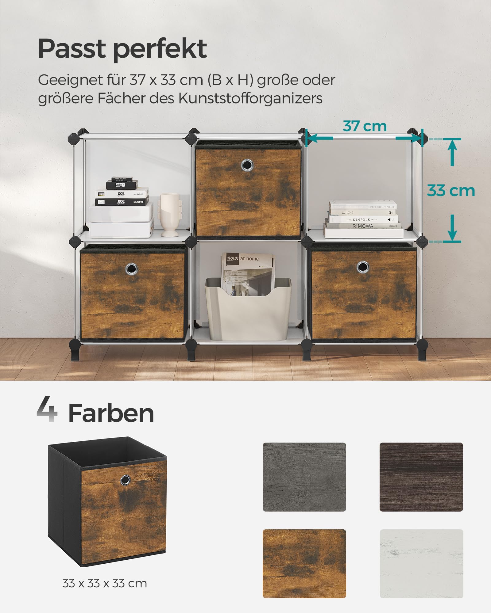 songmics-aufbewahrungsbox-rfb133b01-6er-set-33x33x33-vintagebraun-schwarz image 5