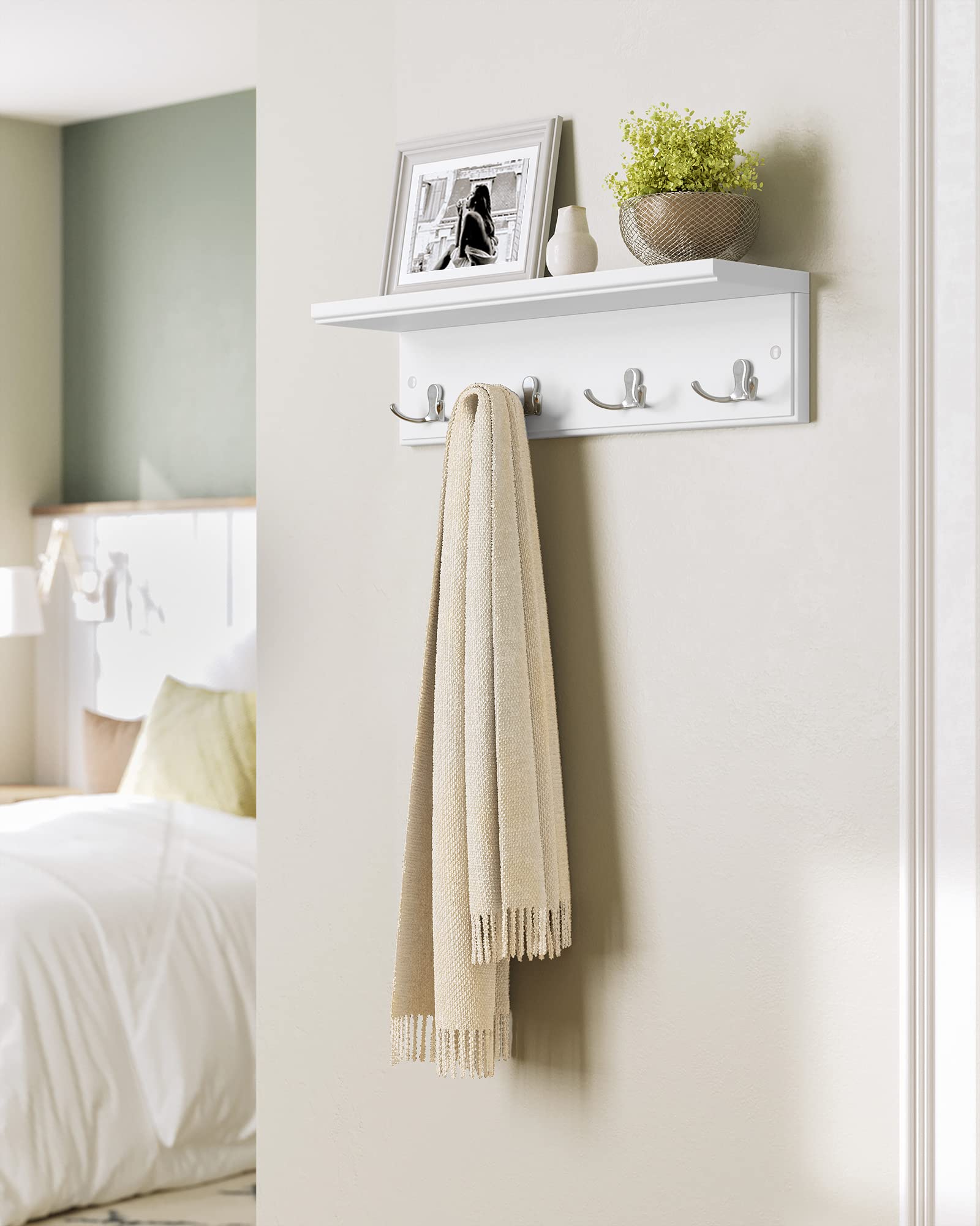 songmics-lhr42wt-wandgarderobe-mit-ablage-wei-4-doppelhaken image 7