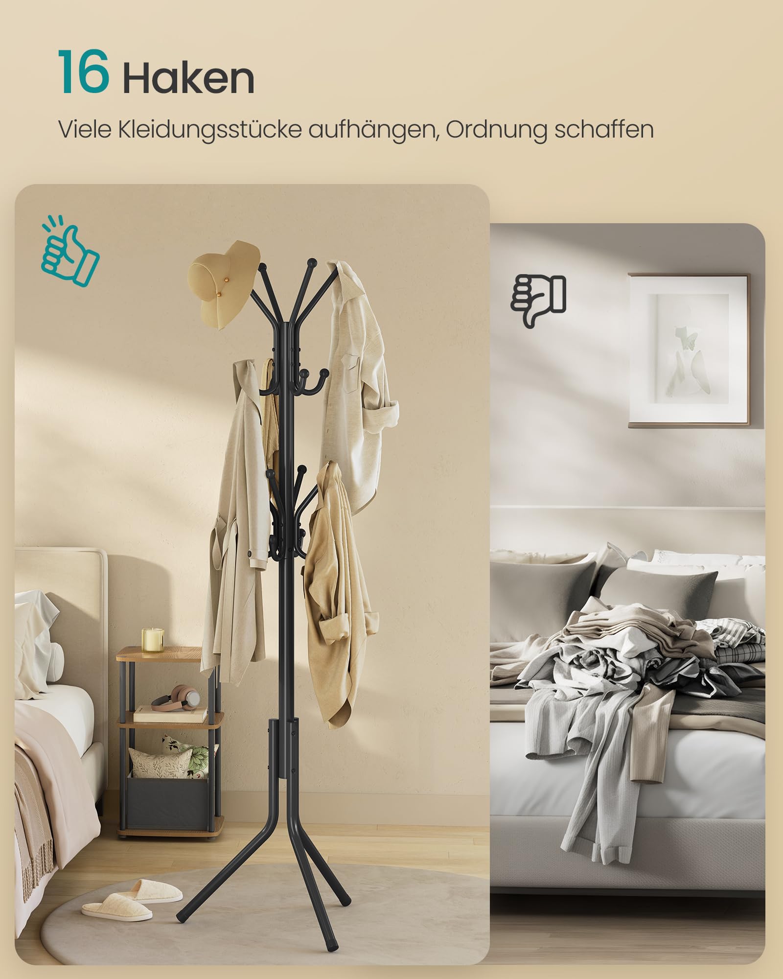 songmics-kleiderst-nder-garderobenst-nder-175-cm-16-haken-metall image 3