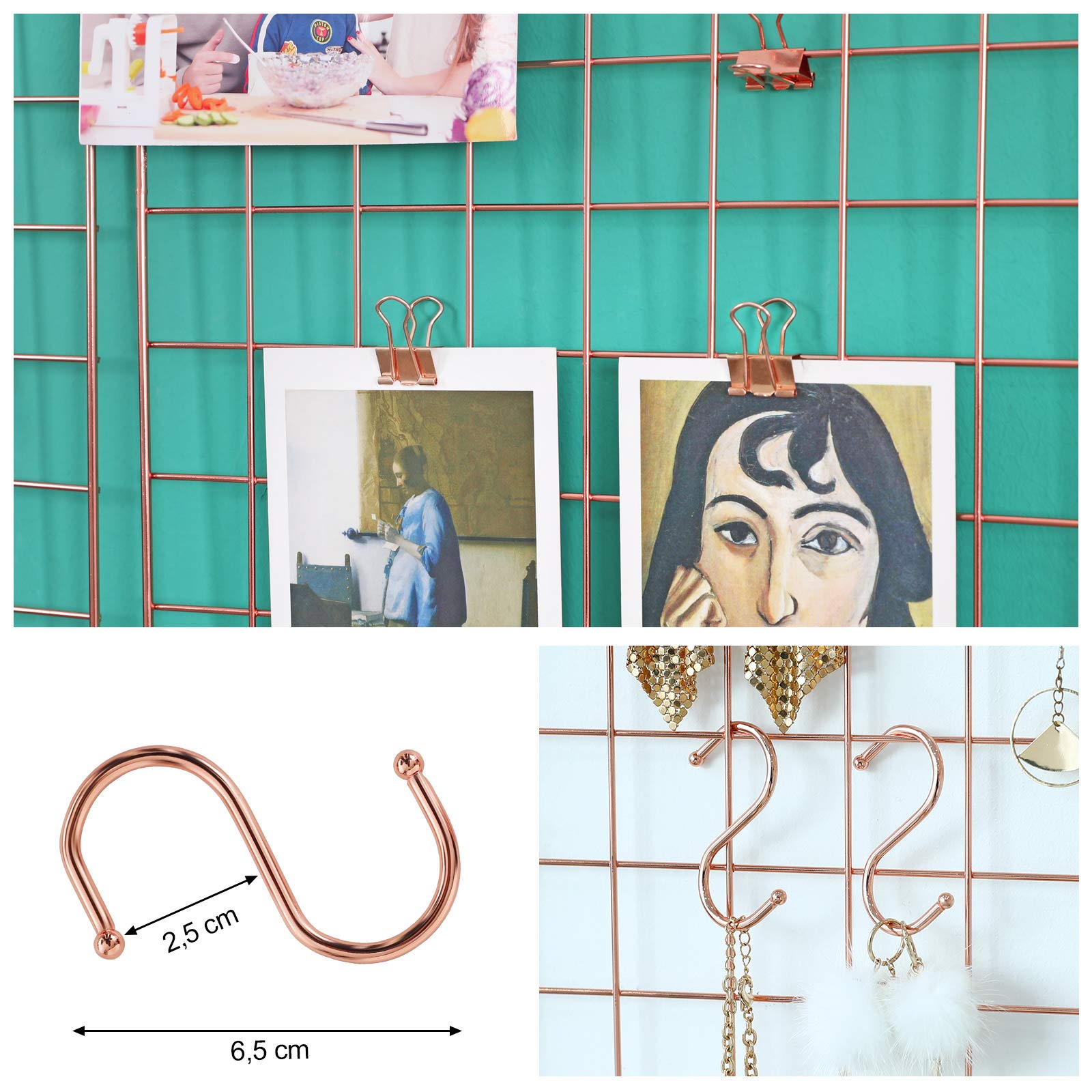 songmics-bilderst-nder-gitter-wanddekoration-2-st-ck-ros-gold image 7