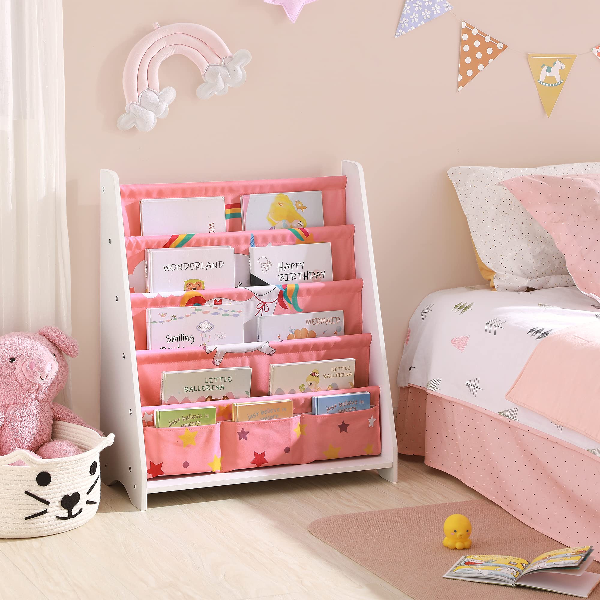songmics-kinder-b-cherregal-gkr071p01-5-ebenen-62-8-x-28-x-72-cm-wei-rosa image 2