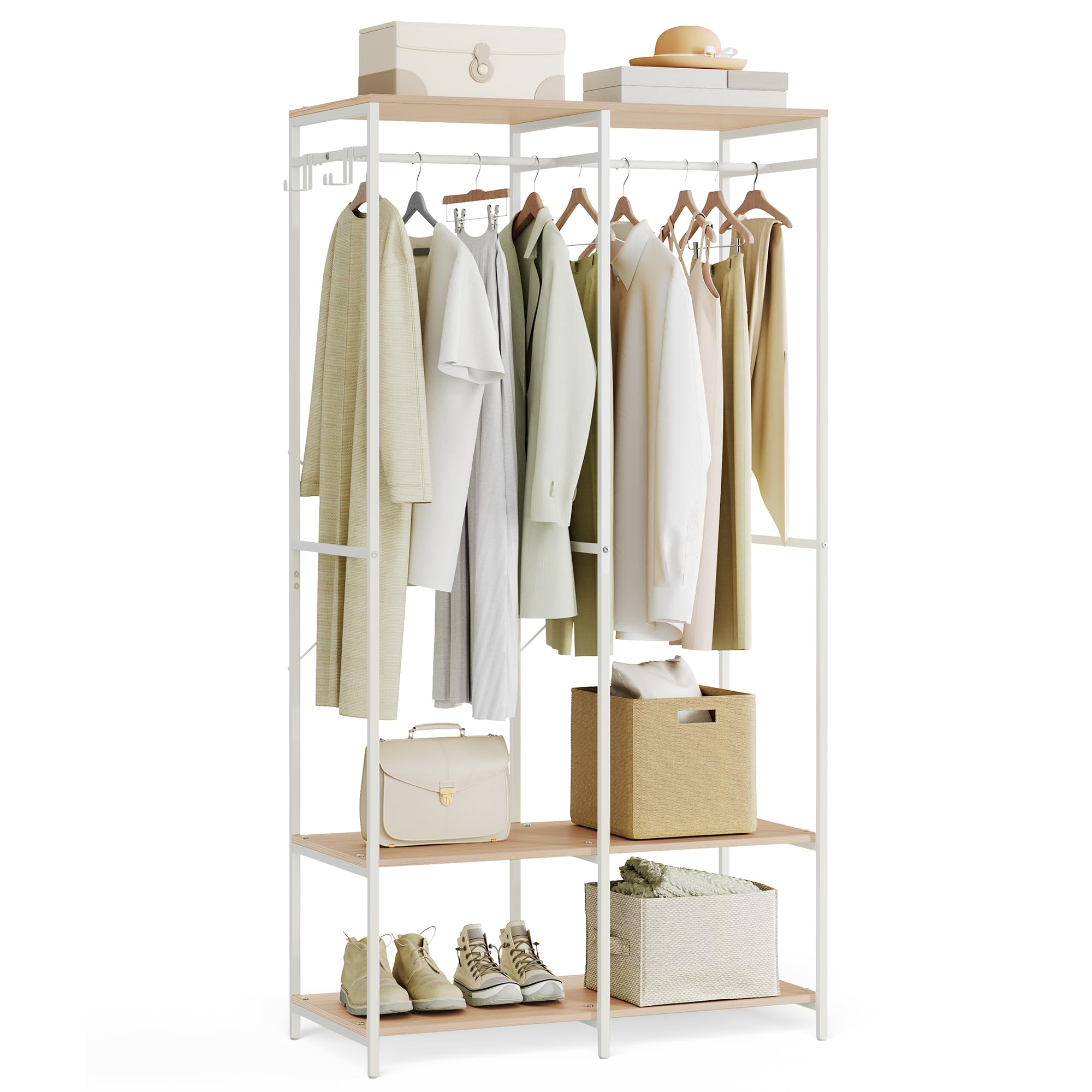 songmics-kleiderschrank-offen-94-5-x-40-x-180-cm-mit-kleiderstange image 1
