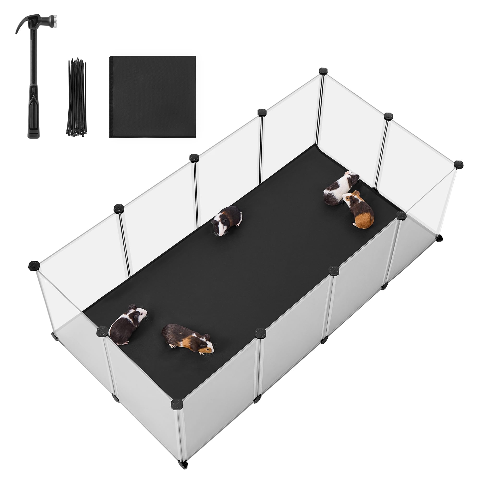 songmics-kleintiergehege-mit-bodenplatten-125-x-63-x-42-cm-f-r-hamster-kaninchen image 7