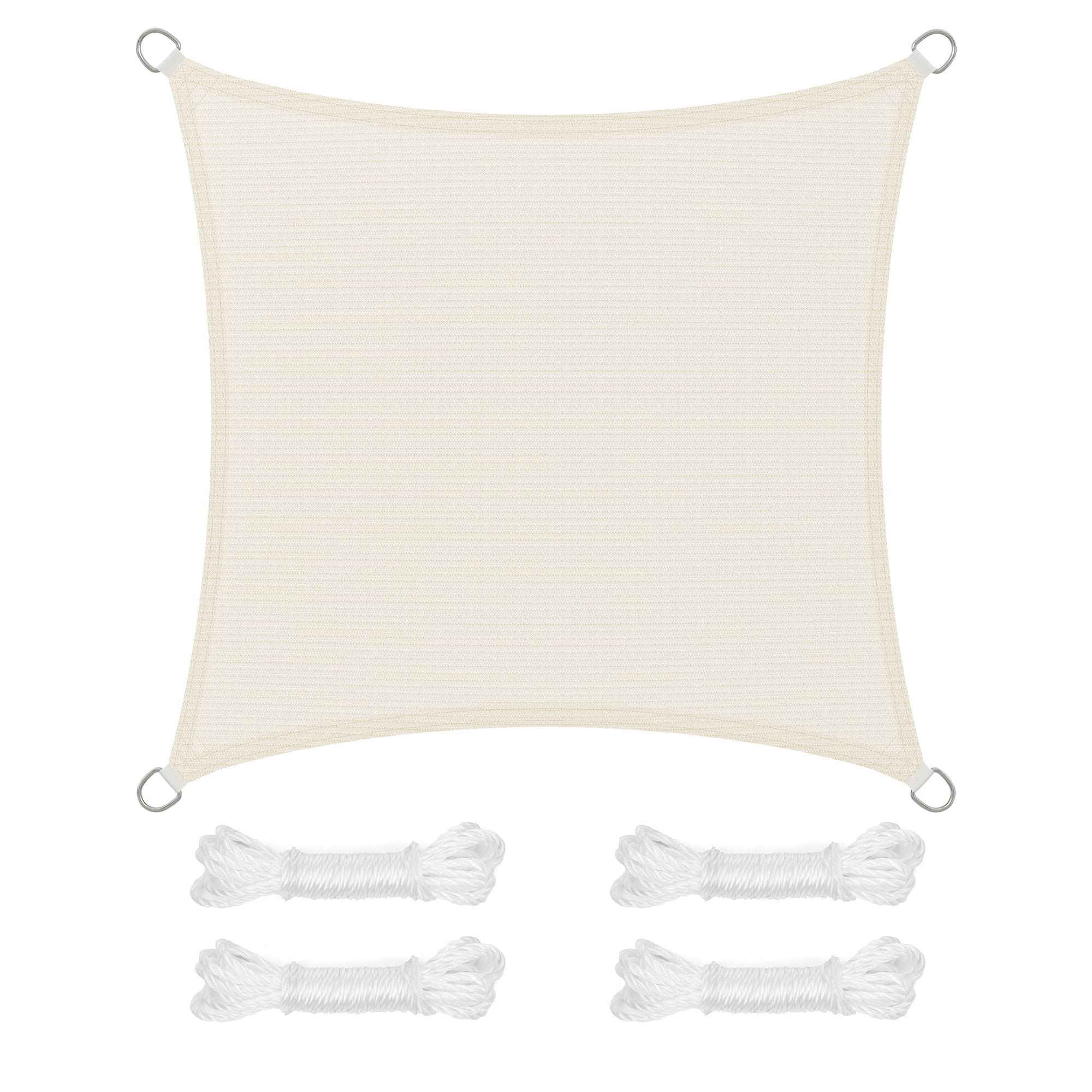 songmics-sonnensegel-quadratisch-2-x-2-m-hdpe-beige-gss22iv image 1